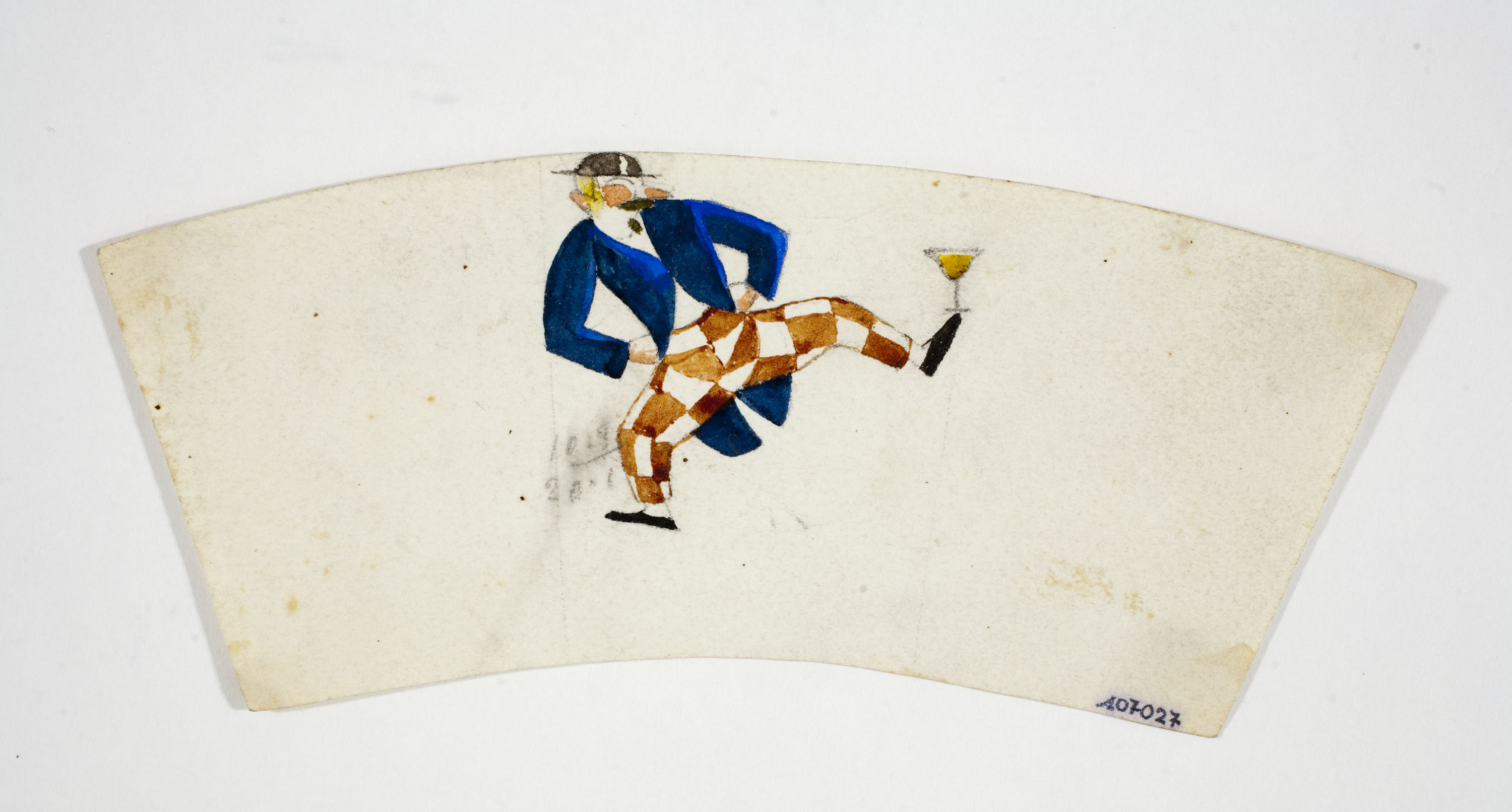 image for: Xavier Nogués - Borratxet. Estudi preparatori per a la decoració d'un got de vidre esmaltat - Cap a 1924-1928