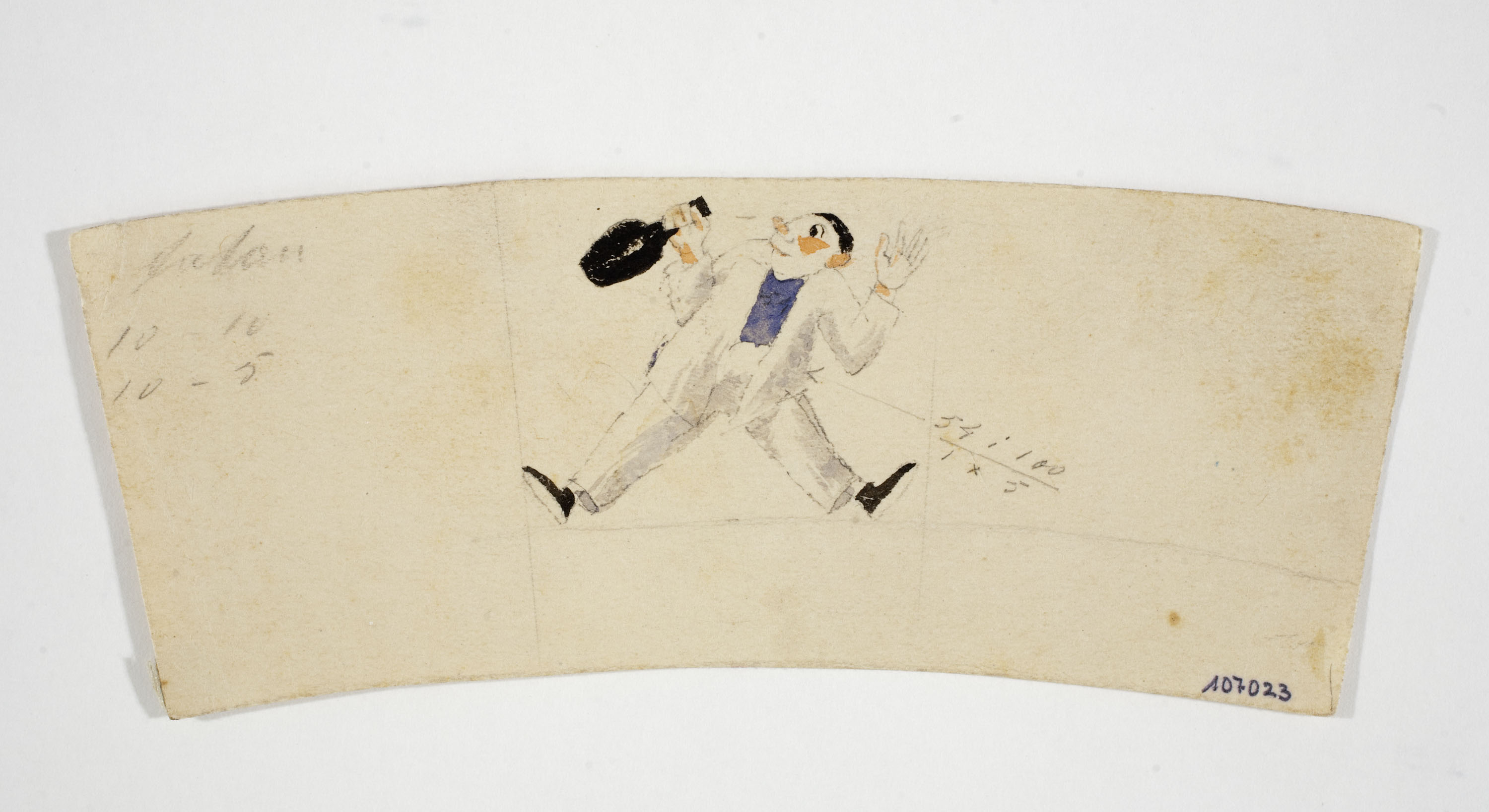 image for: Xavier Nogués - Borratxet. Estudi preparatori per a la decoració d'un got de vidre esmaltat - Cap a 1924-1928