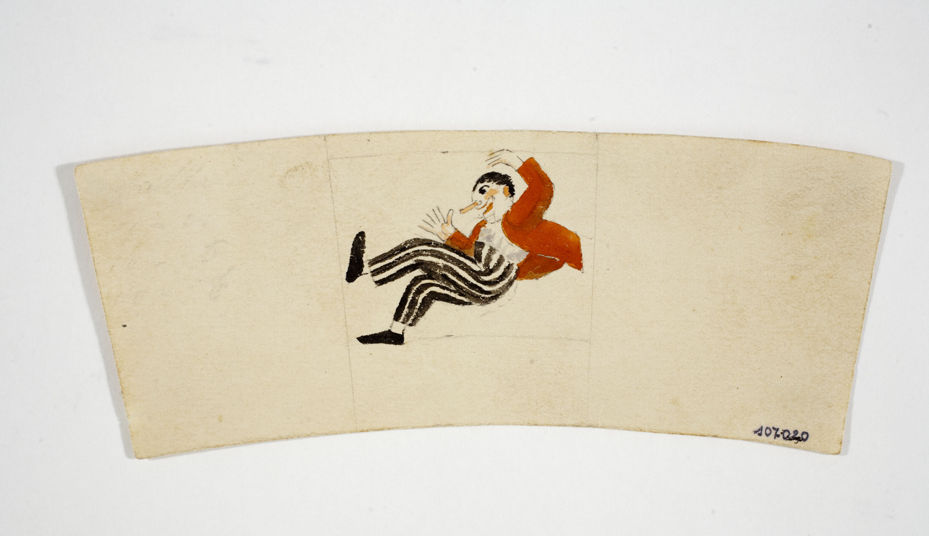 image for: Xavier Nogués - Borratxet. Estudi preparatori per a la decoració d'un got de vidre esmaltat - Cap a 1924-1928