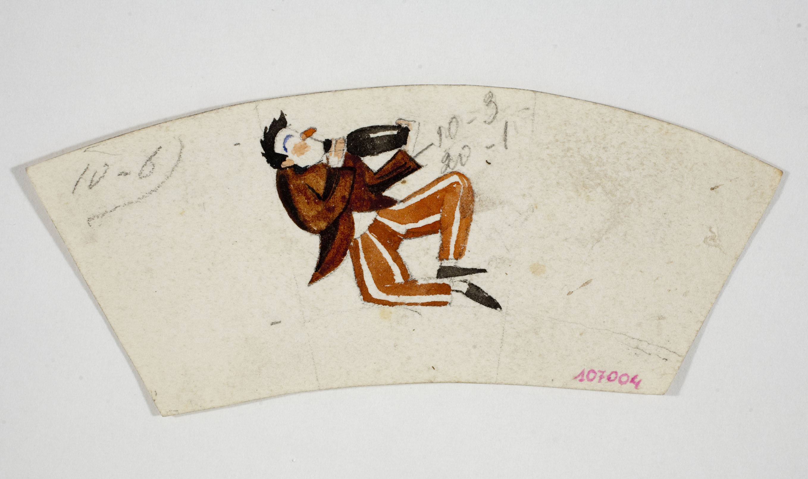 image for: Xavier Nogués - Borratxet. Estudi preparatori per a la decoració d'un got de vidre esmaltat - Cap a 1924-1928