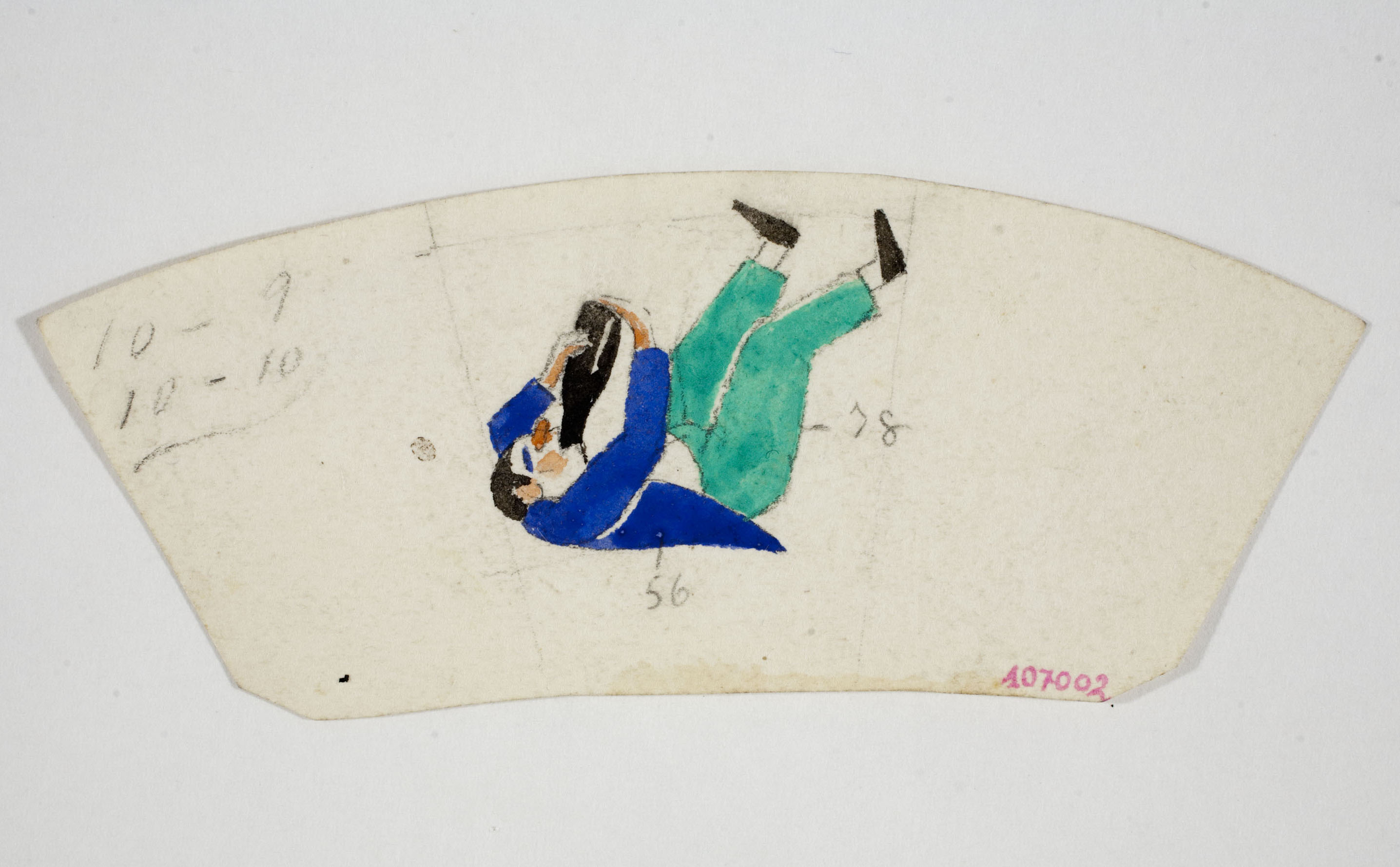 image for: Xavier Nogués - Borratxet. Estudi preparatori per a la decoració d'un got de vidre esmaltat - Cap a 1924-1928