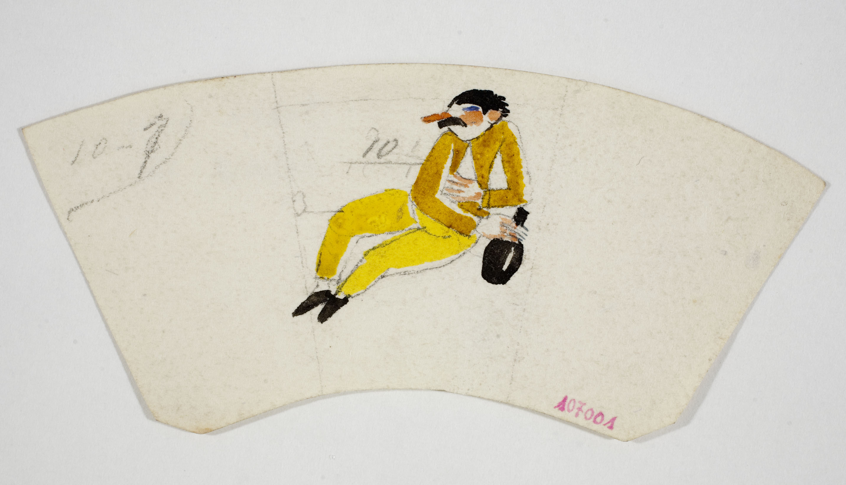 Xavier Nogués - Borratxet. Estudi preparatori per a la decoració d'un got de vidre esmaltat - Cap a 1924-1928 image for: Xavier Nogués - Borratxet. Estudi preparatori per a la decoració d'un got de vidre esmaltat - Cap a 1924-1928