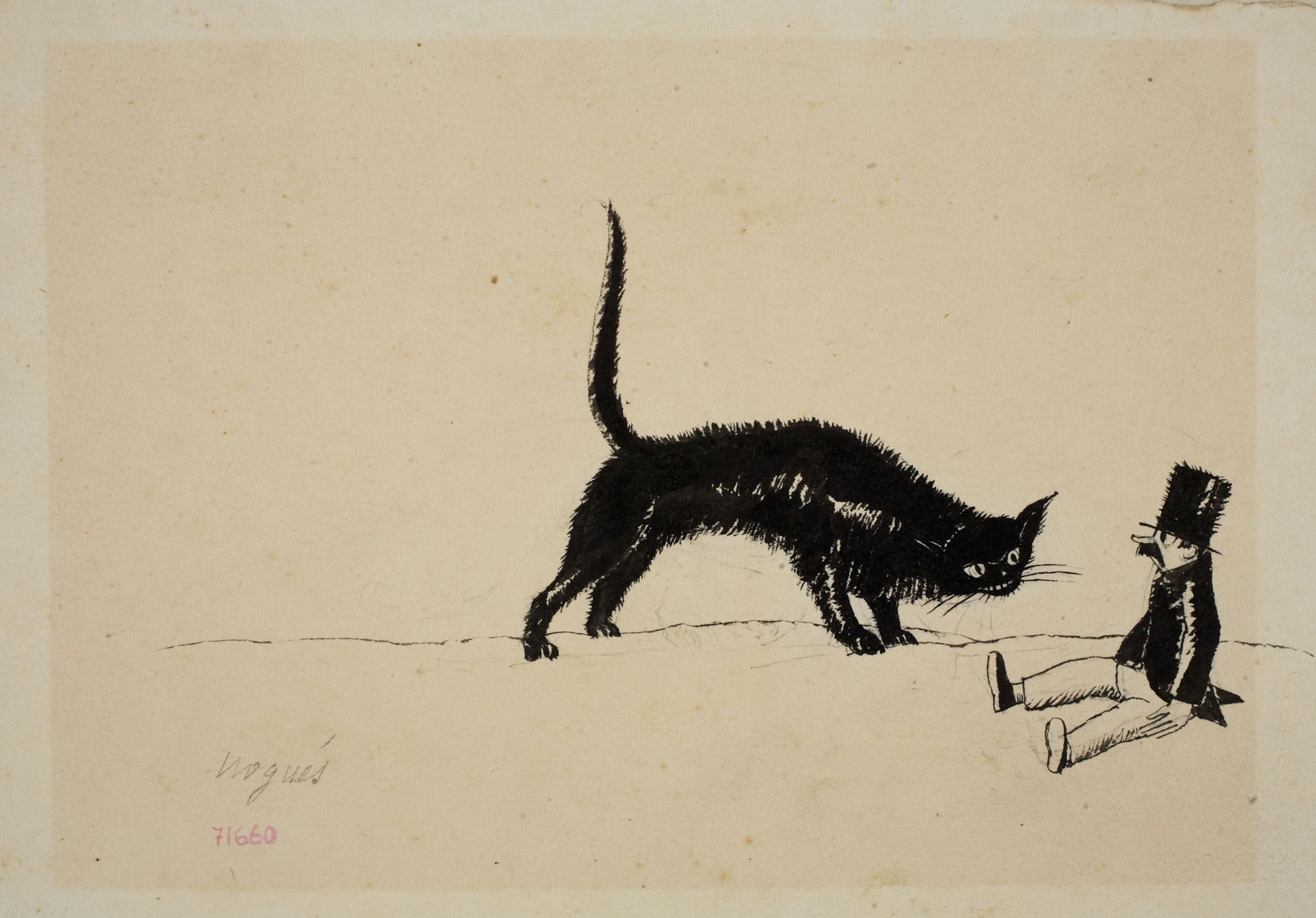 image for: Xavier Nogués - Gran gat i home - Primer quart del segle XX
