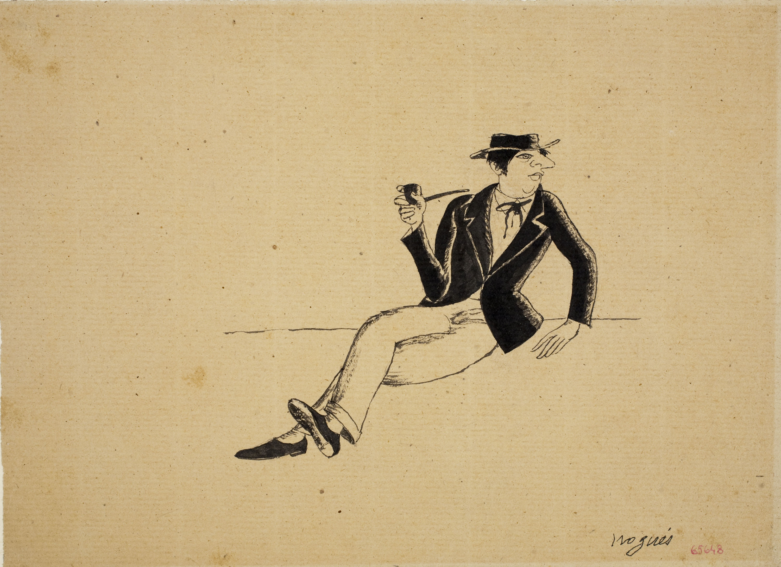 Xavier Nogués - Literatura (il·lustració per a les «Sàtires» de Guerau de Liost) - Cap a 1927 image for: Xavier Nogués - Literatura (il·lustració per a les «Sàtires» de Guerau de Liost) - Cap a 1927