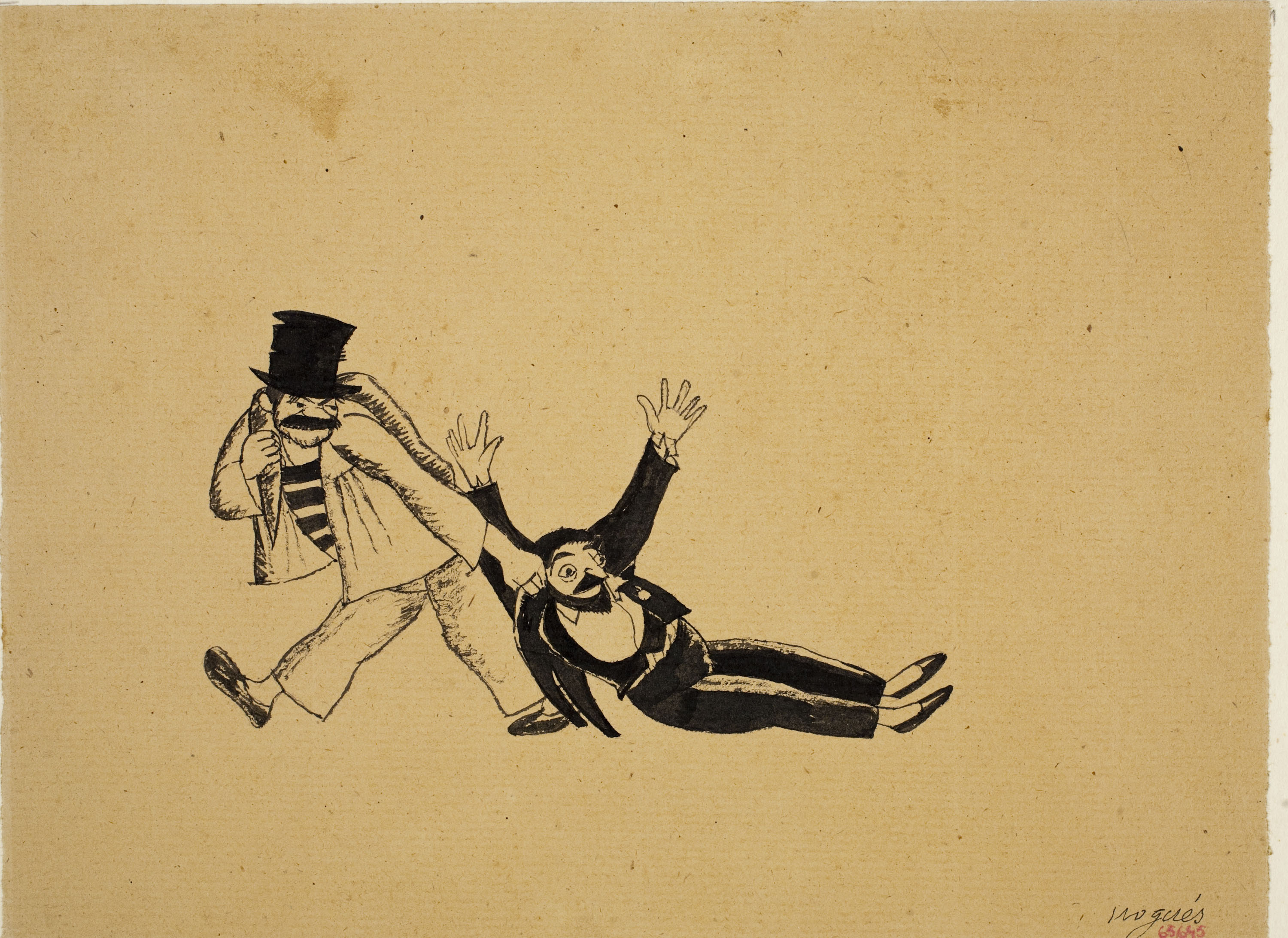 Xavier Nogués - D'ira insuficient (il·lustració per a les «Sàtires» de Guerau de Liost) - Cap a 1927 image for: Xavier Nogués - D'ira insuficient (il·lustració per a les «Sàtires» de Guerau de Liost) - Cap a 1927