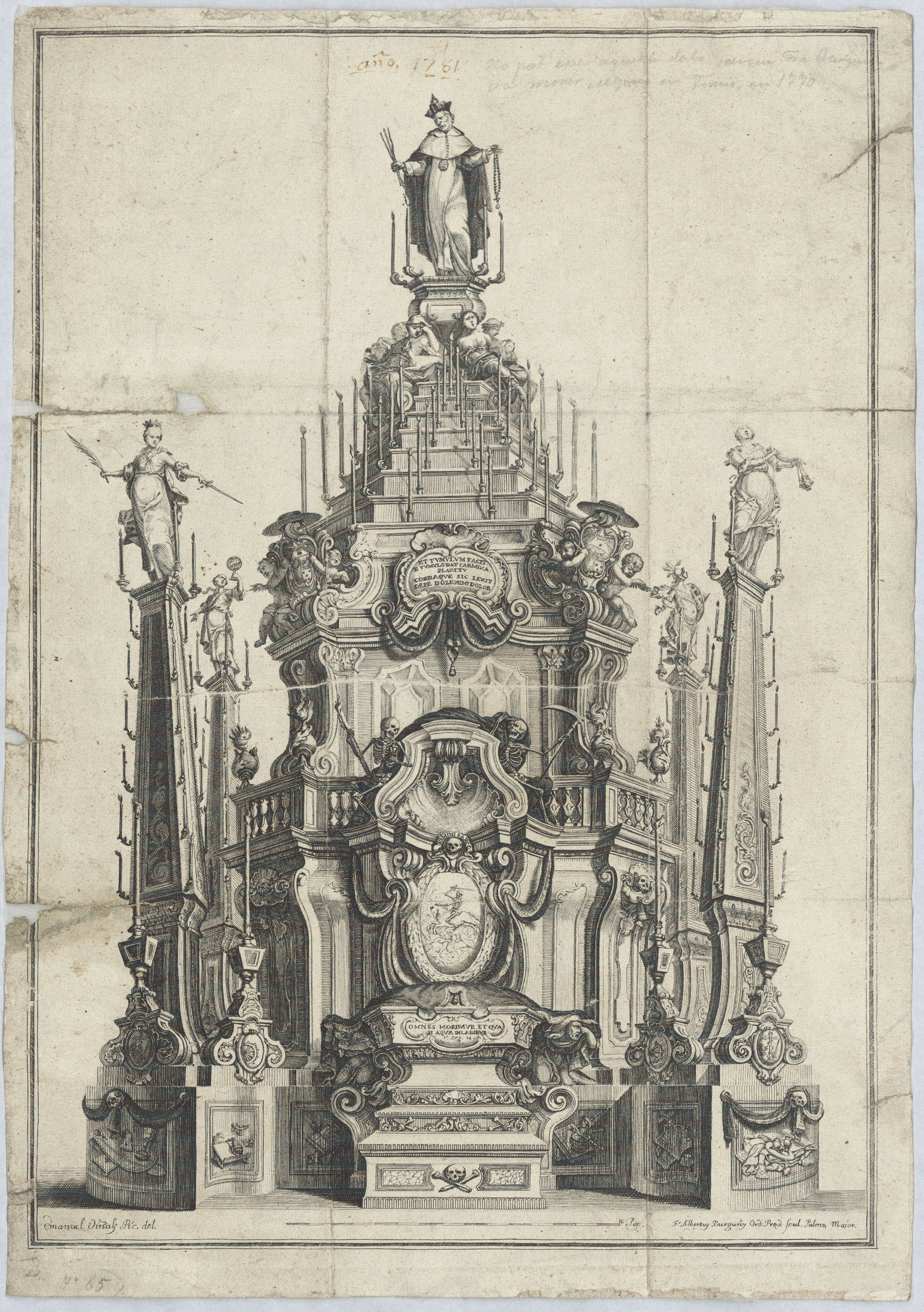 image for: Albert Borguny - Túmul de fra Tomàs Ripoll, mestre general de l'orde de Predicadors, al convent de Santa Caterina de Barcelona - 1748