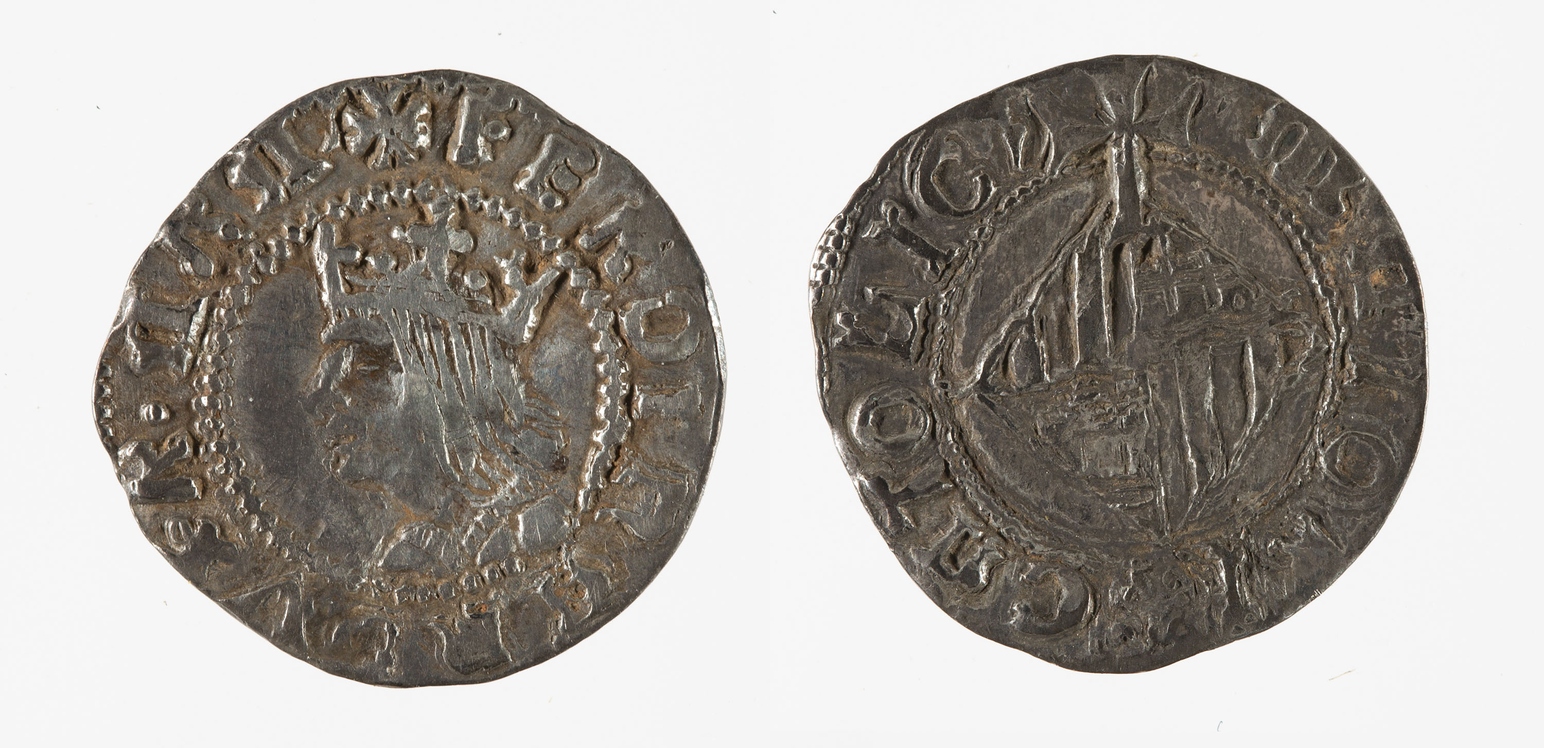 image for: Ferran II, rei d'Aragó - Mig ral de plata - 1479-1516