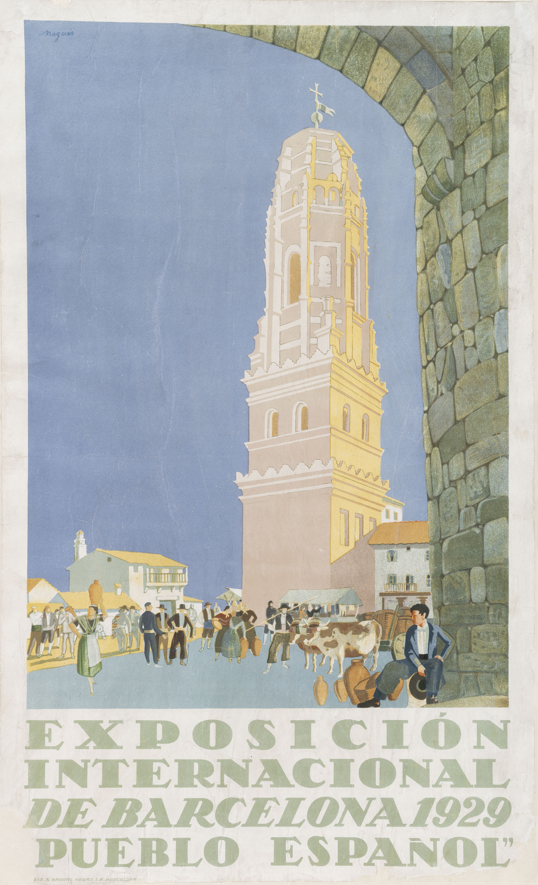 Xavier Nogués - Exposición Internacional de Barcelona 1929. Pueblo Español - 1929 image for: Xavier Nogués - Exposición Internacional de Barcelona 1929. Pueblo Español - 1929