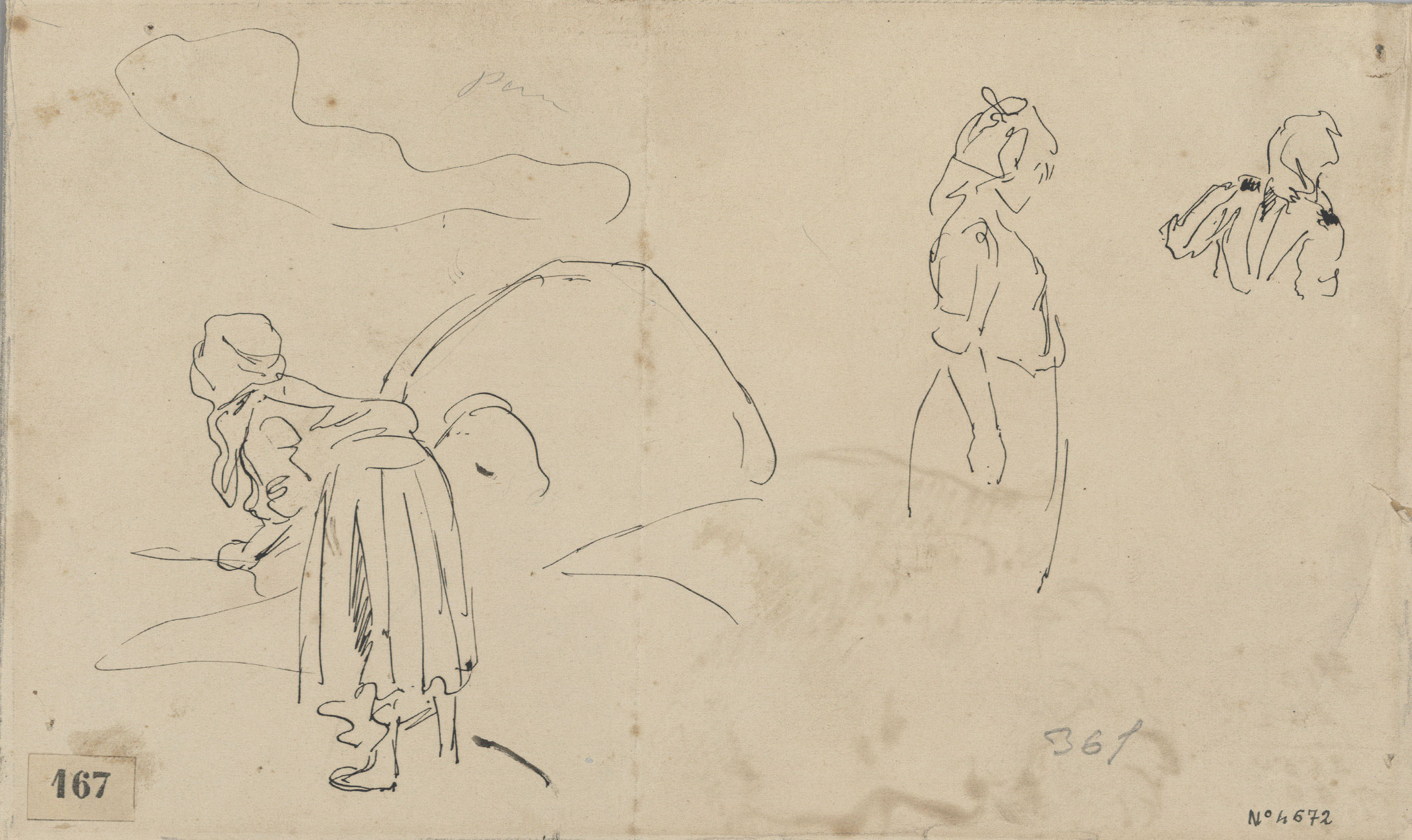 Josep Lluís Pellicer - Apunt de figures - 1877 image for: Josep Lluís Pellicer - Apunt de figures - 1877