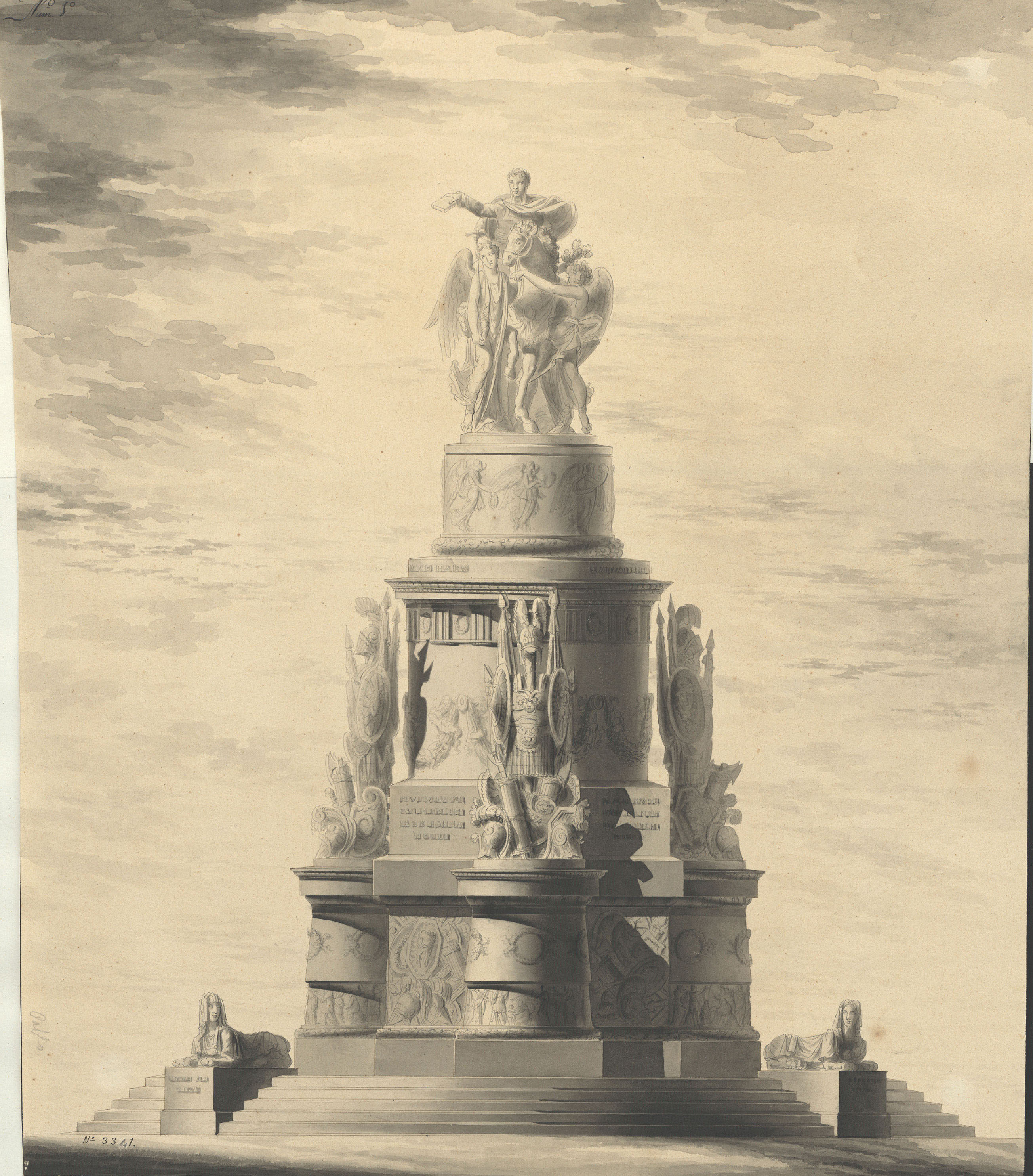 image for: Pau Rigalt - Projecte de monument militar dedicat a Ferran VIIè - Cap a 1820