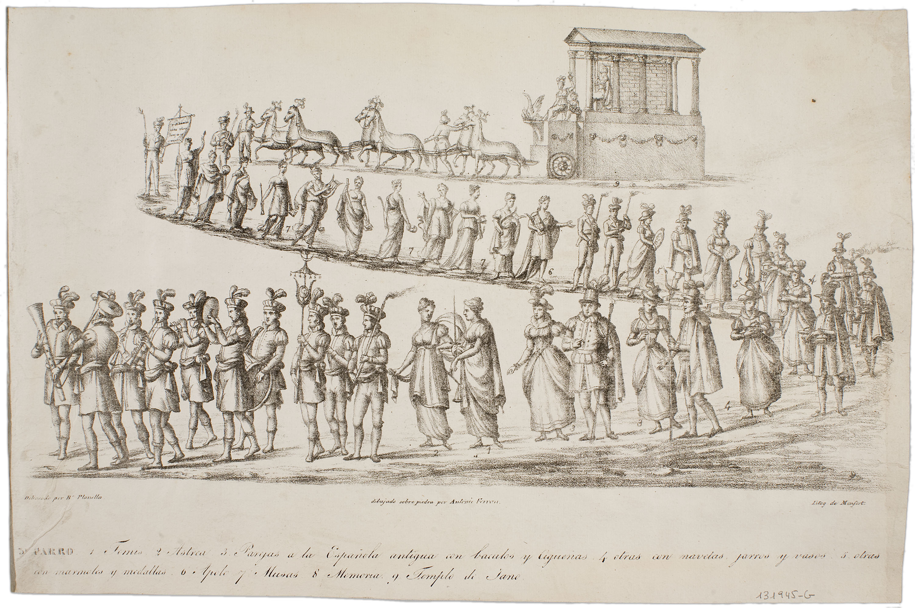 image for: Bonaventura Planella - Tercer carro  (Màscara reial commemorativa de la visita de Ferran VII i Maria Josepa Amàlia de Saxònia a Barcelona) - 1828