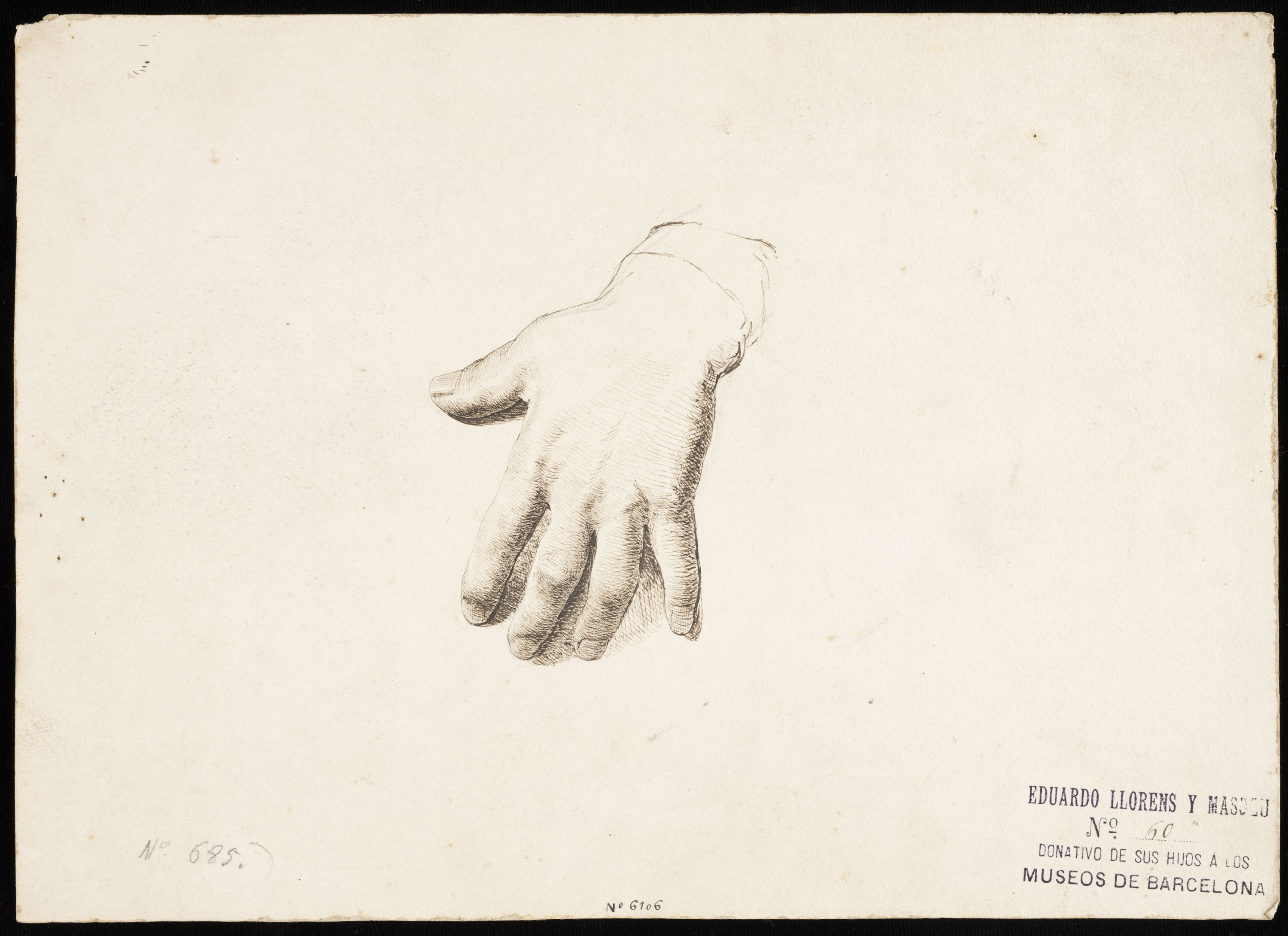 image for: Eduard Llorens - Estudi de mà - 1866