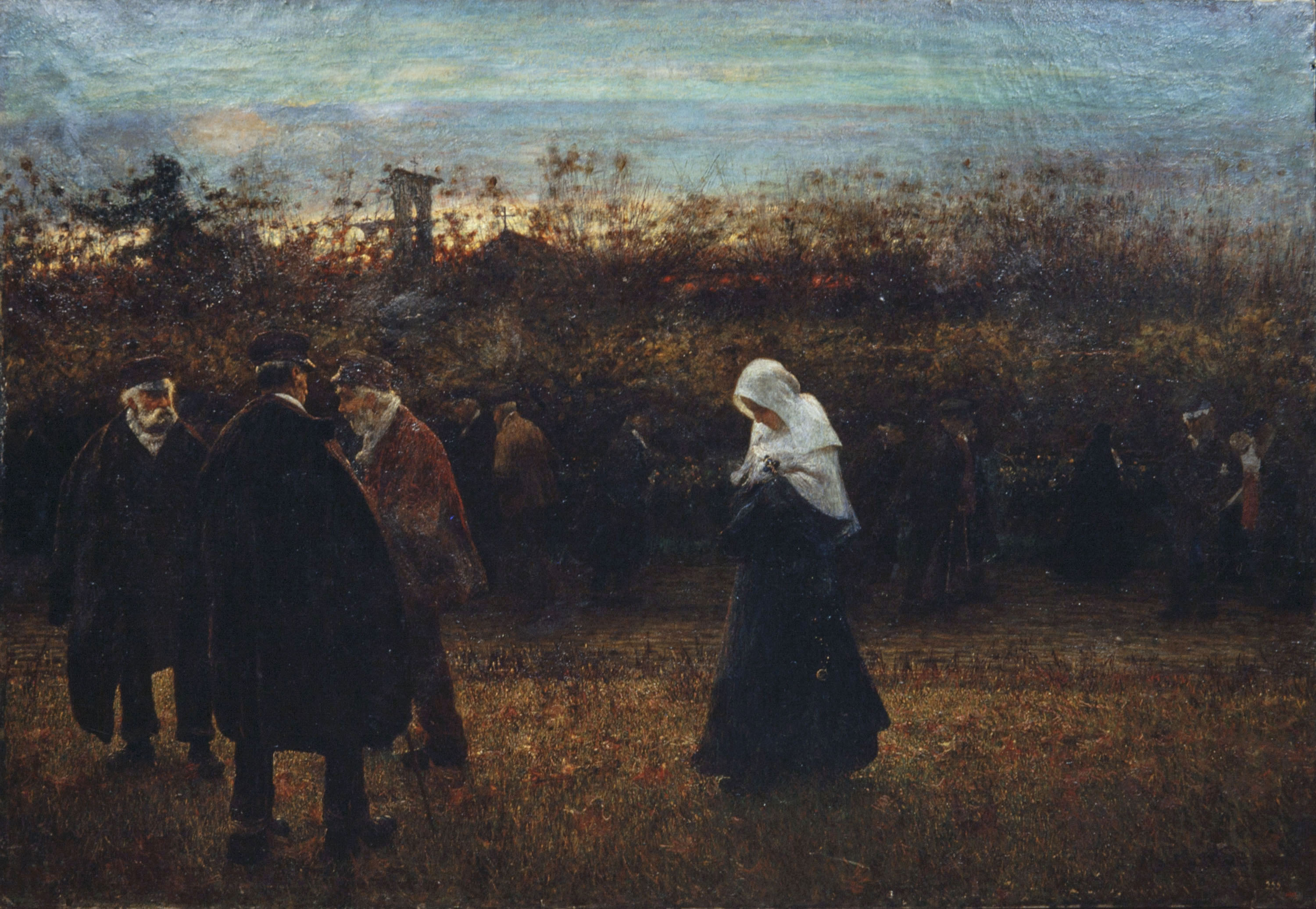 Angelo dall'Oca - Fulles que cauen - Cap a 1896 image for: Angelo dall'Oca - Fulles que cauen - Cap a 1896