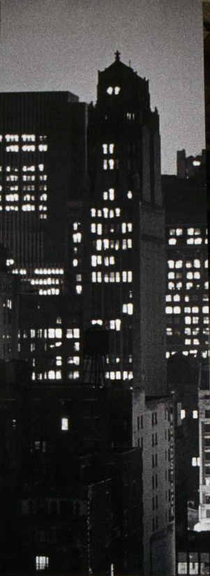 image for: Carles Fontserè - Plafó Contraportada B. Vista nocturna gratacels Manhattan - 1955-1968