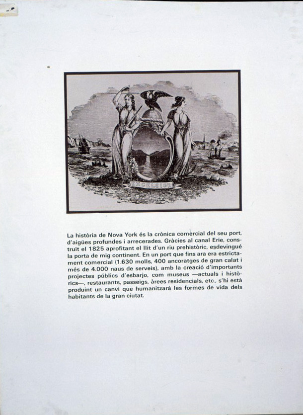 image for: Carles Fontserè - Plafó 33. El port: símbols marítims sobre la intensa activitat que es porta a la riba del Hudson - 1984