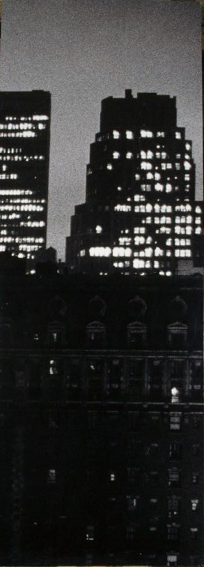 image for: Carles Fontserè - Plafó Contraportada D. Vista nocturna gratacels Manhattan - 1955-1968