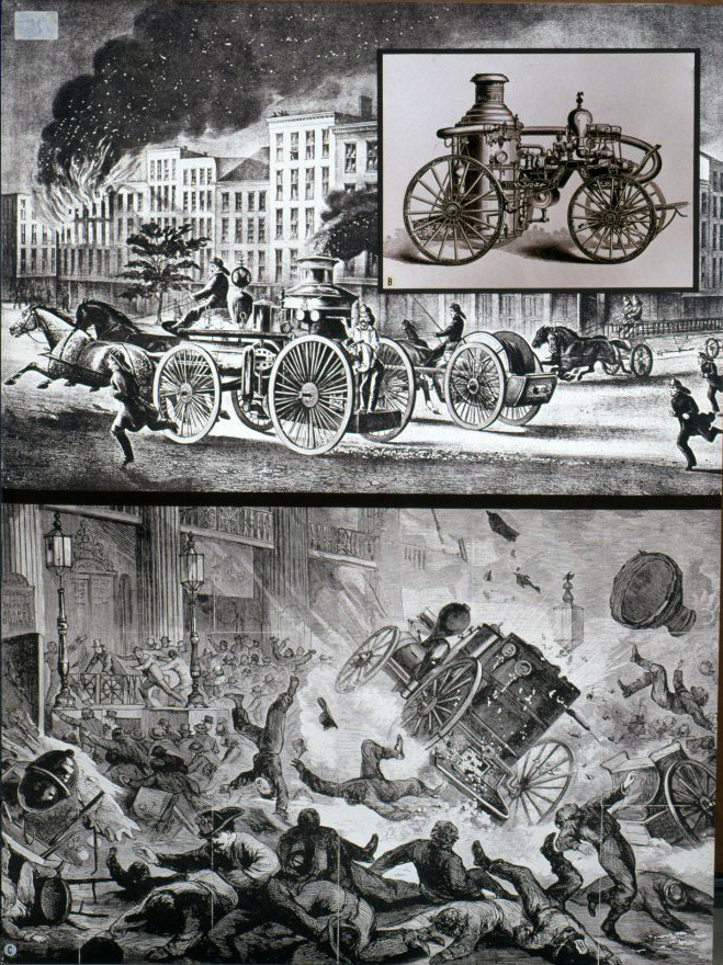 image for: Carles Fontserè - Plafó 40. Nova York 1626-1990: bombers del vuit-cents anant a apagar foc - 1984