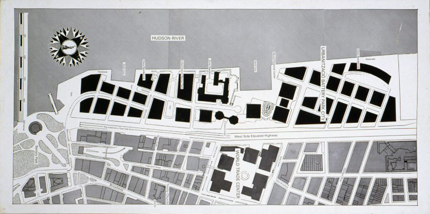 image for: Carles Fontserè - Plafó 133 1984-90: projectes urbans. Plànol urbanització Battery Park - 1955-1968