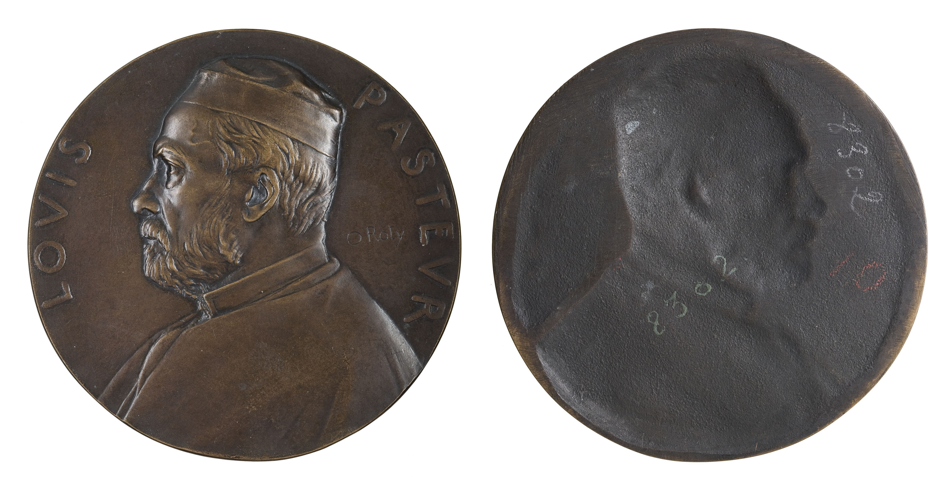 image for: Louis-Oscar Roty - A Louis Pasteur pel 65è aniversari - 1892