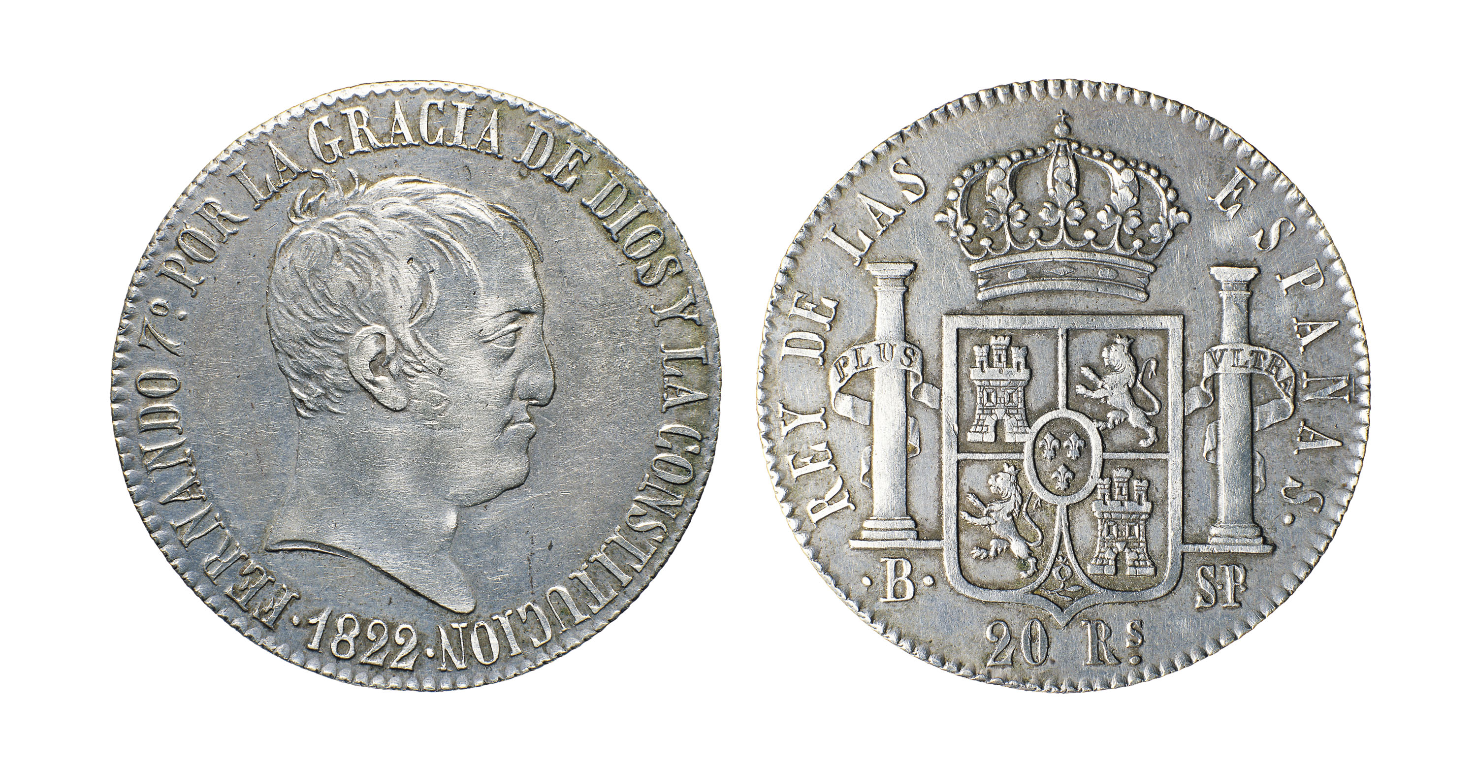 image for: Ferran VII d'Espanya - 20 rals - 1822