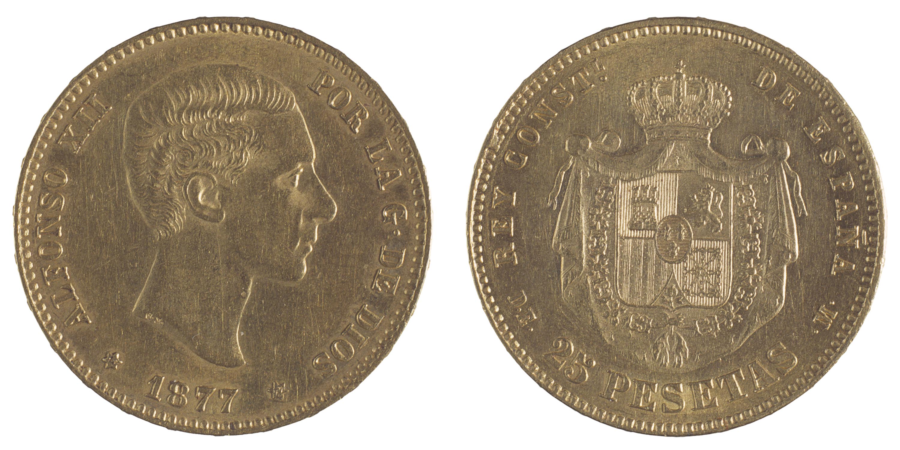 image for: Alfons XII d'Espanya - 25 pessetes - 1877