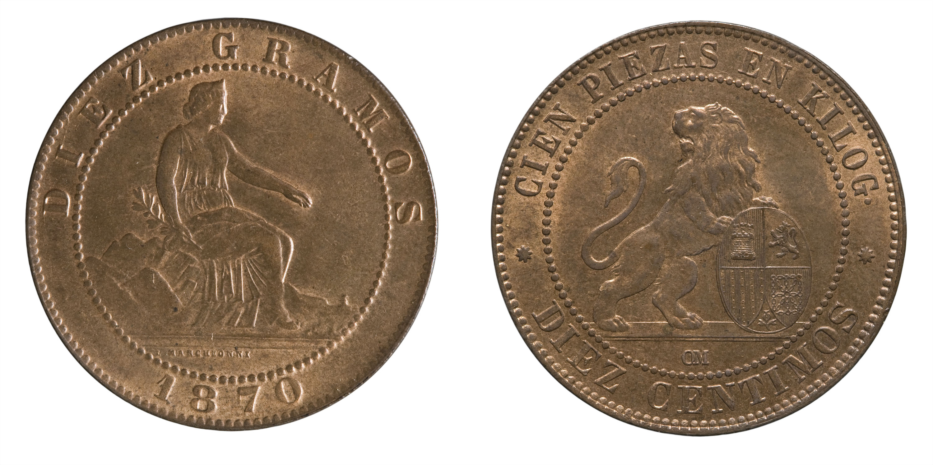 image for: Govern Provisional - 10 cèntims - 1870