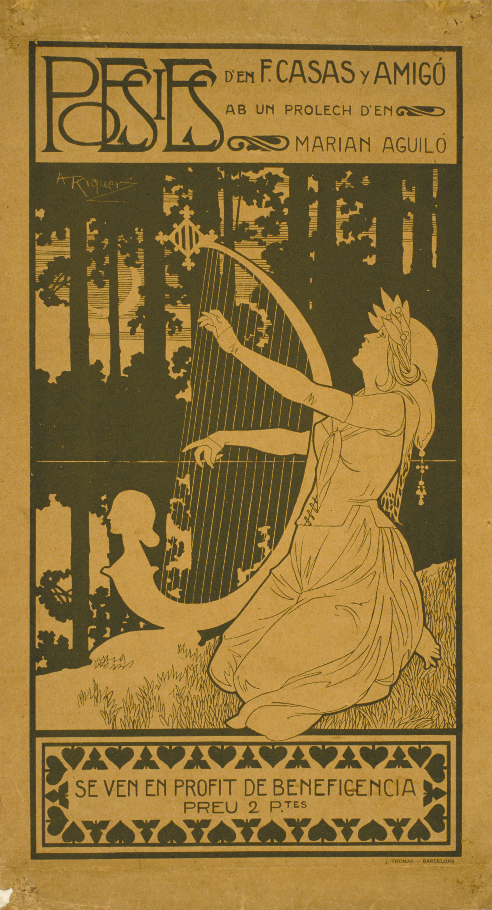 image for: Alexandre de Riquer - Poesies d'en F. Casas y Amigó - Anterior a 1903