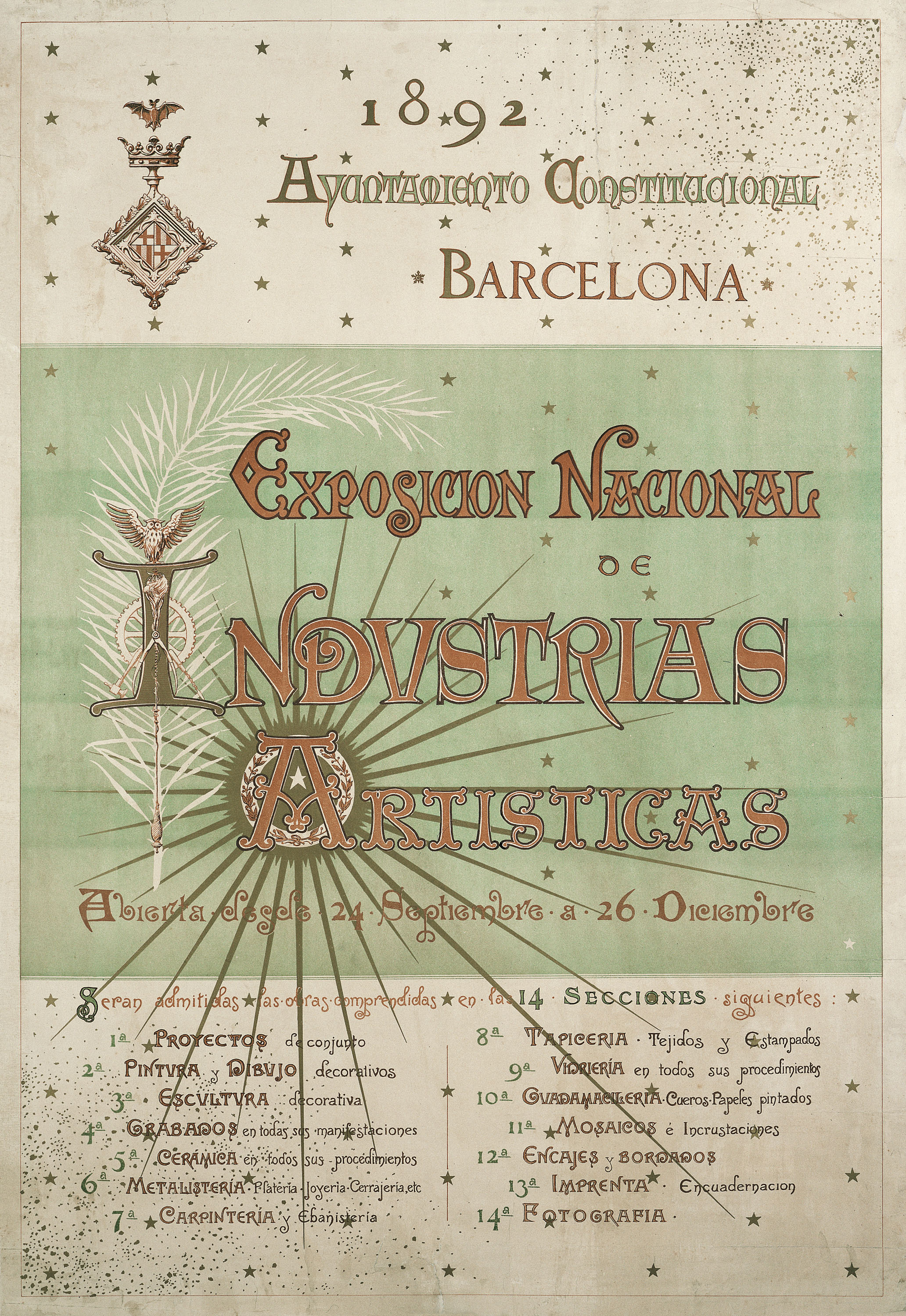 image for: Josep Lluís Pellicer - Exposición Nacional de Industrias Artísticas - 1892