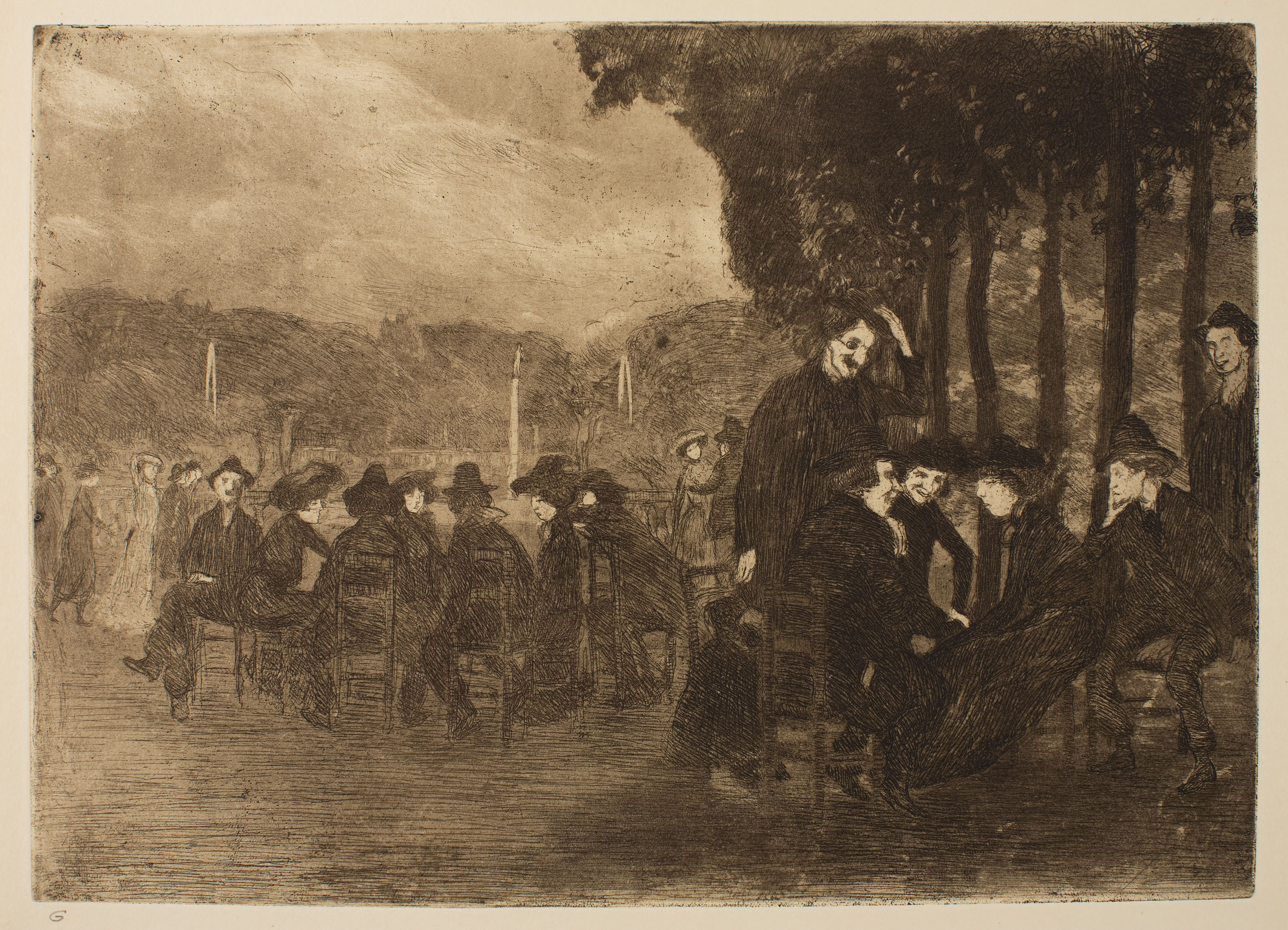 image for: Joaquim Sunyer - Les étudiants au Luxembourg - 1900