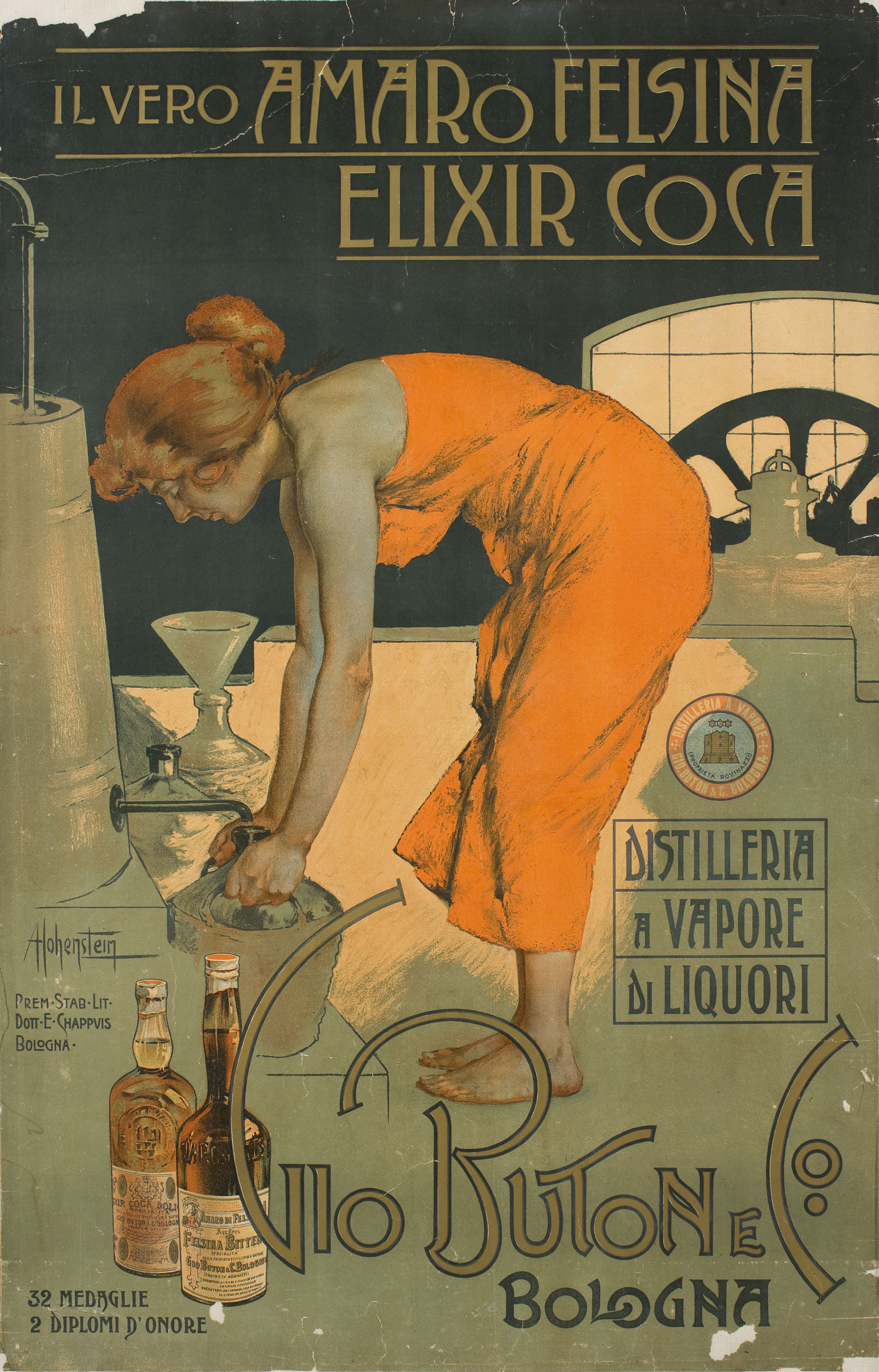 image for: Adolf Hohenstein - Il vero Amaro Felsina - Anterior a 1903