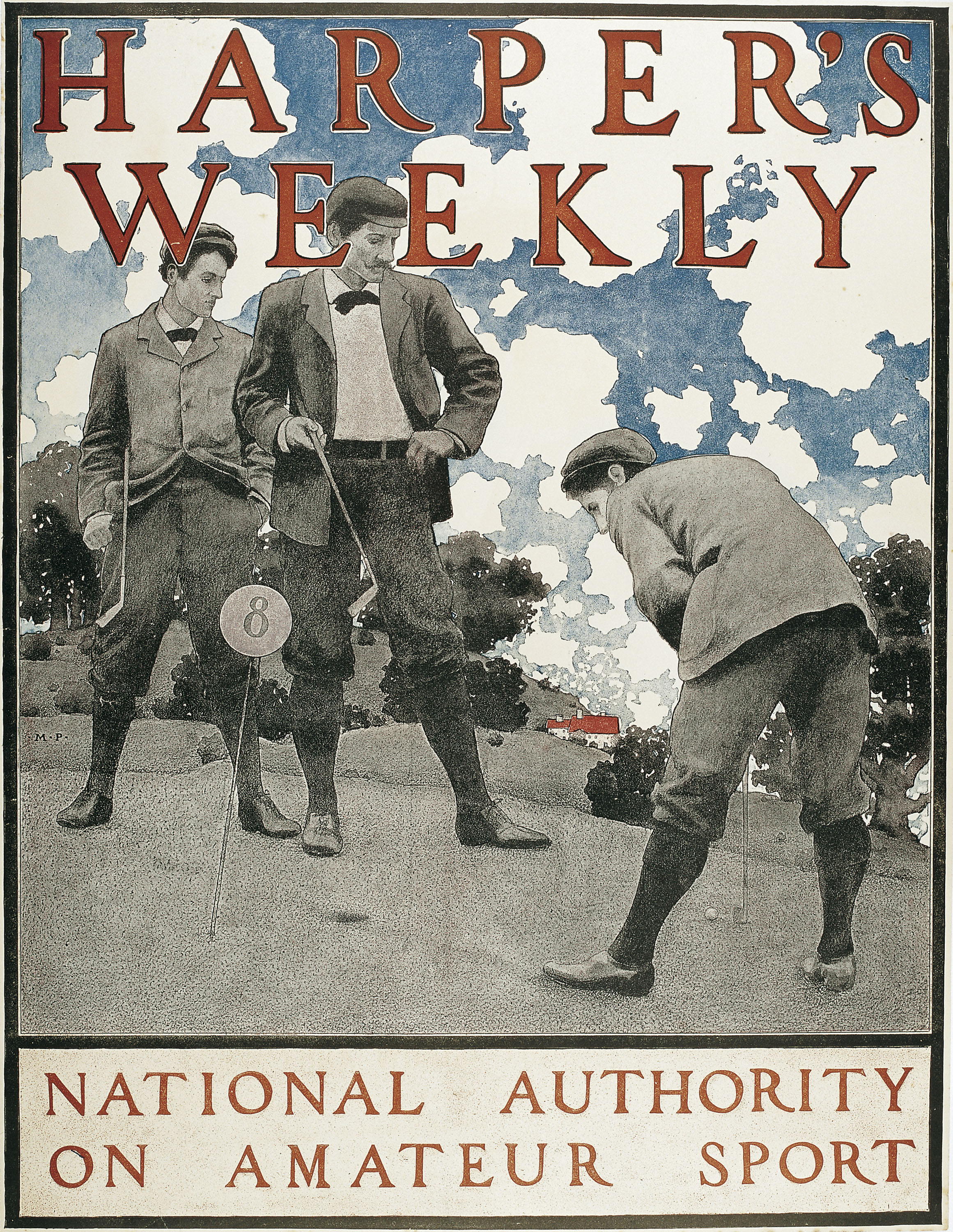 image for: Maxfield Parrish - Harper's Weekly. National Authority on Amateur Sport - Anterior a 1897