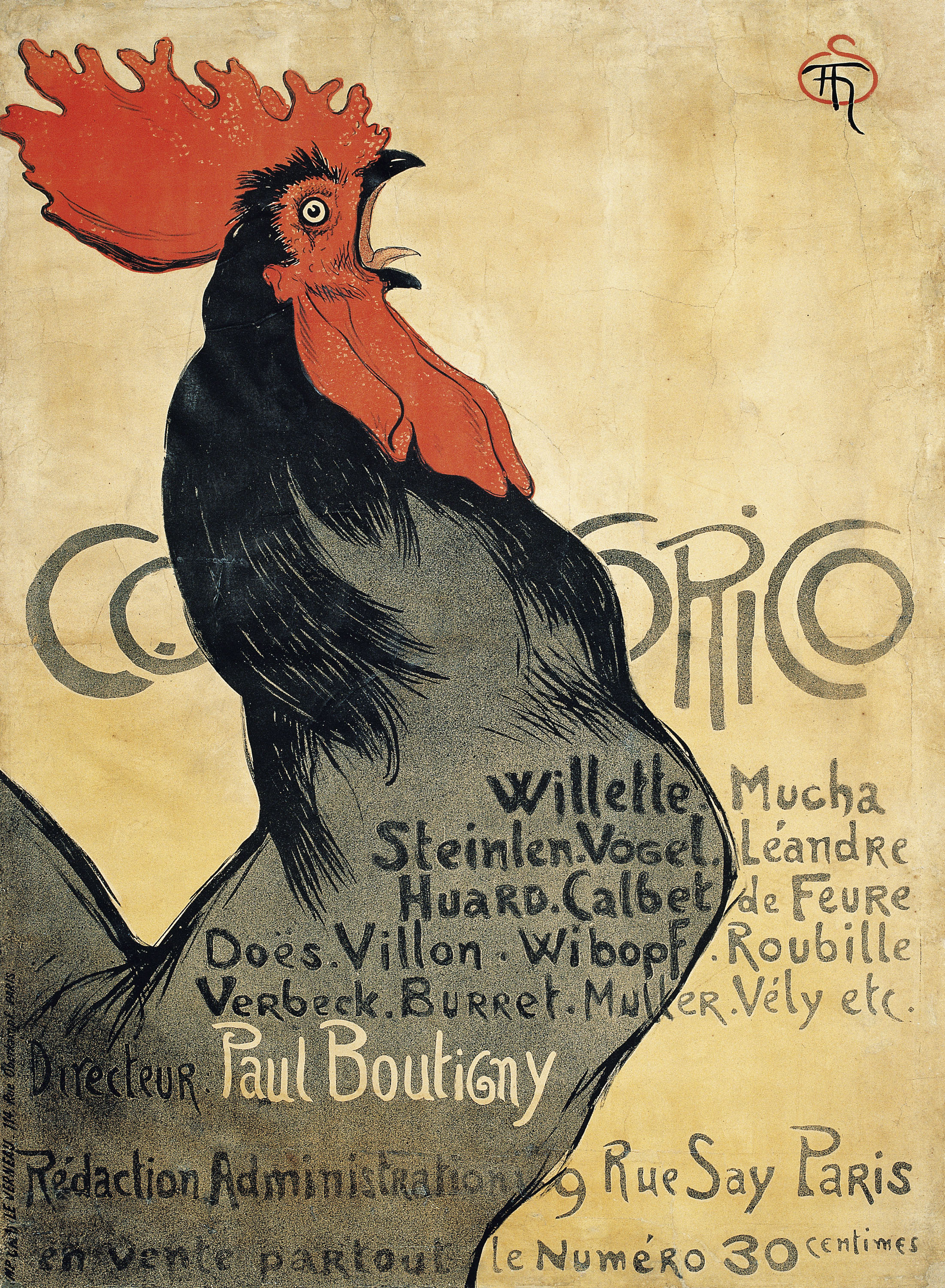 image for: Théophile Alexandre Steinlen - Cocorico - 1899
