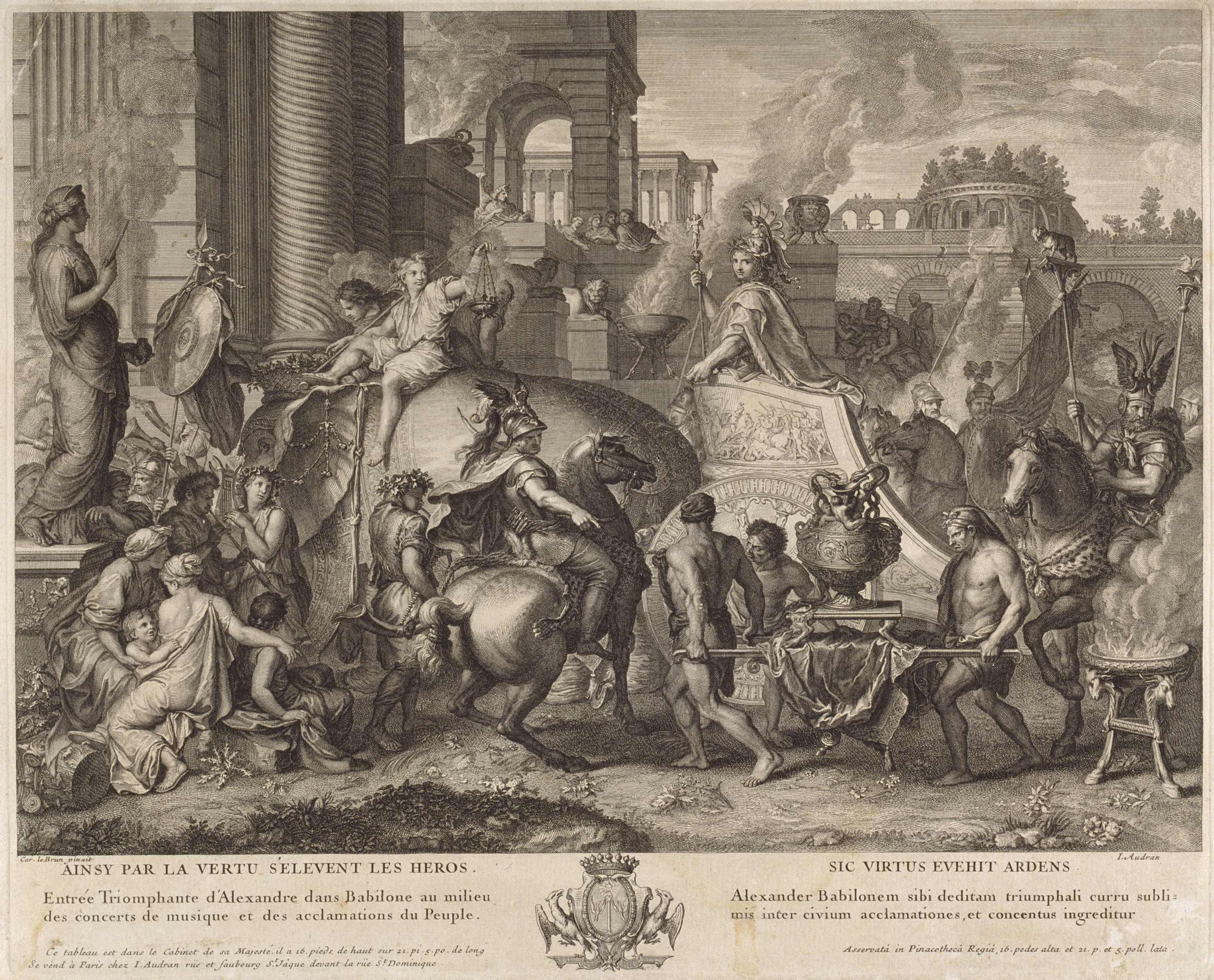 image for: Jean Audran - Entrada d'Alexandre el Gran a Babilònia - 1703-1708