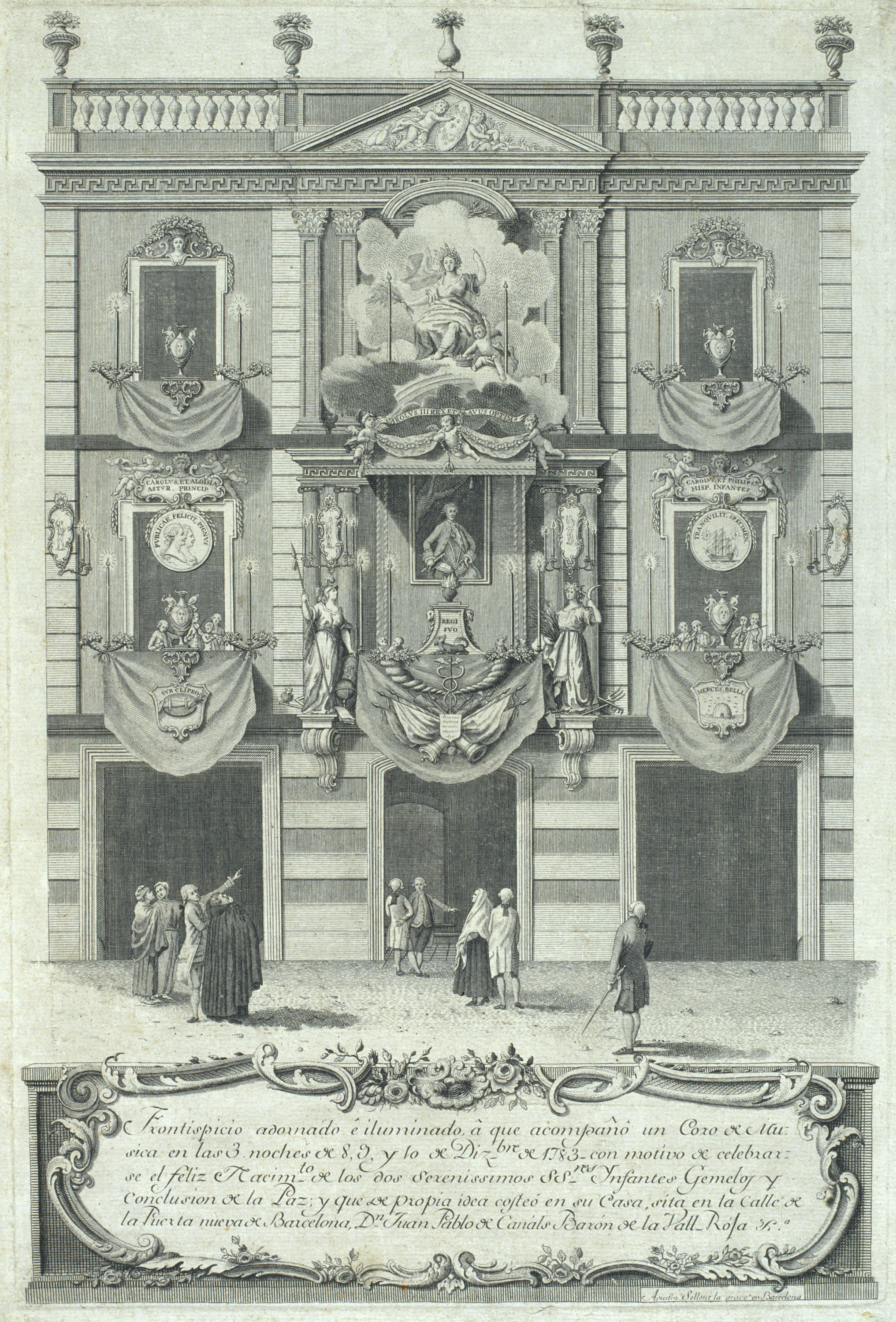image for: Agustí Sellent Torrents - Frontispici de la casa de Joan Pau Canals - Cap a 1783