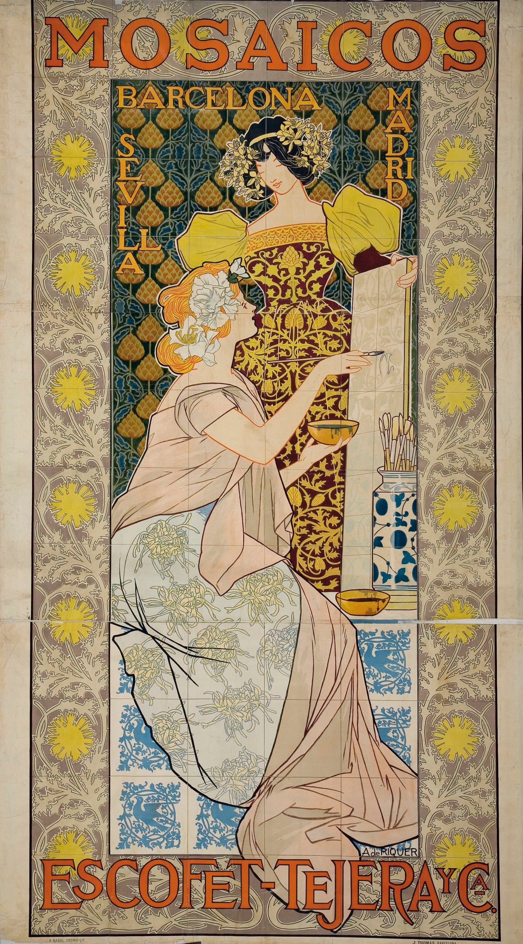 image for: Alexandre de Riquer - Mosaicos Escofet-Tejera y CA - 1900