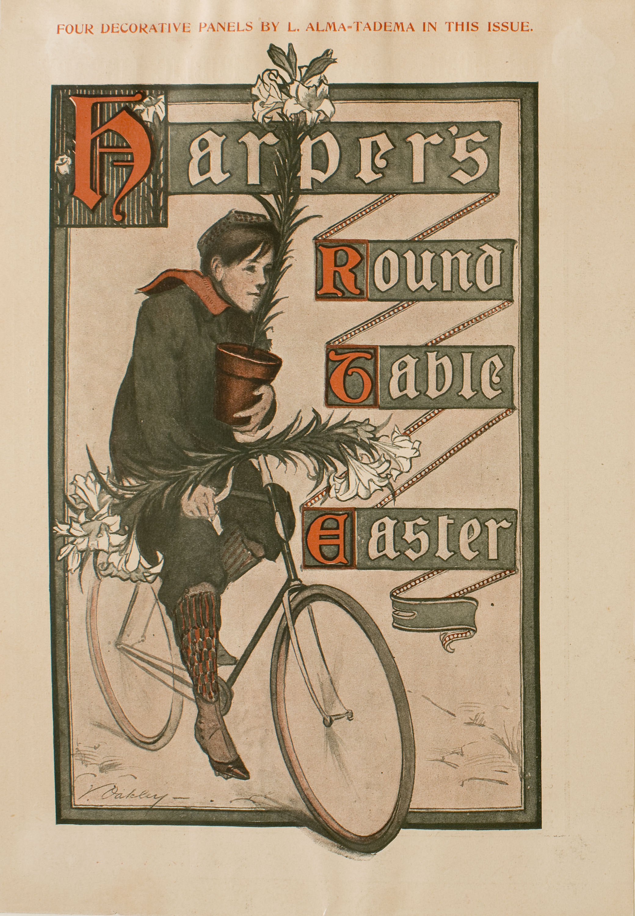 image for: Violet Oakley - Harper's Round Table. Easter - Cap a 1890-1910