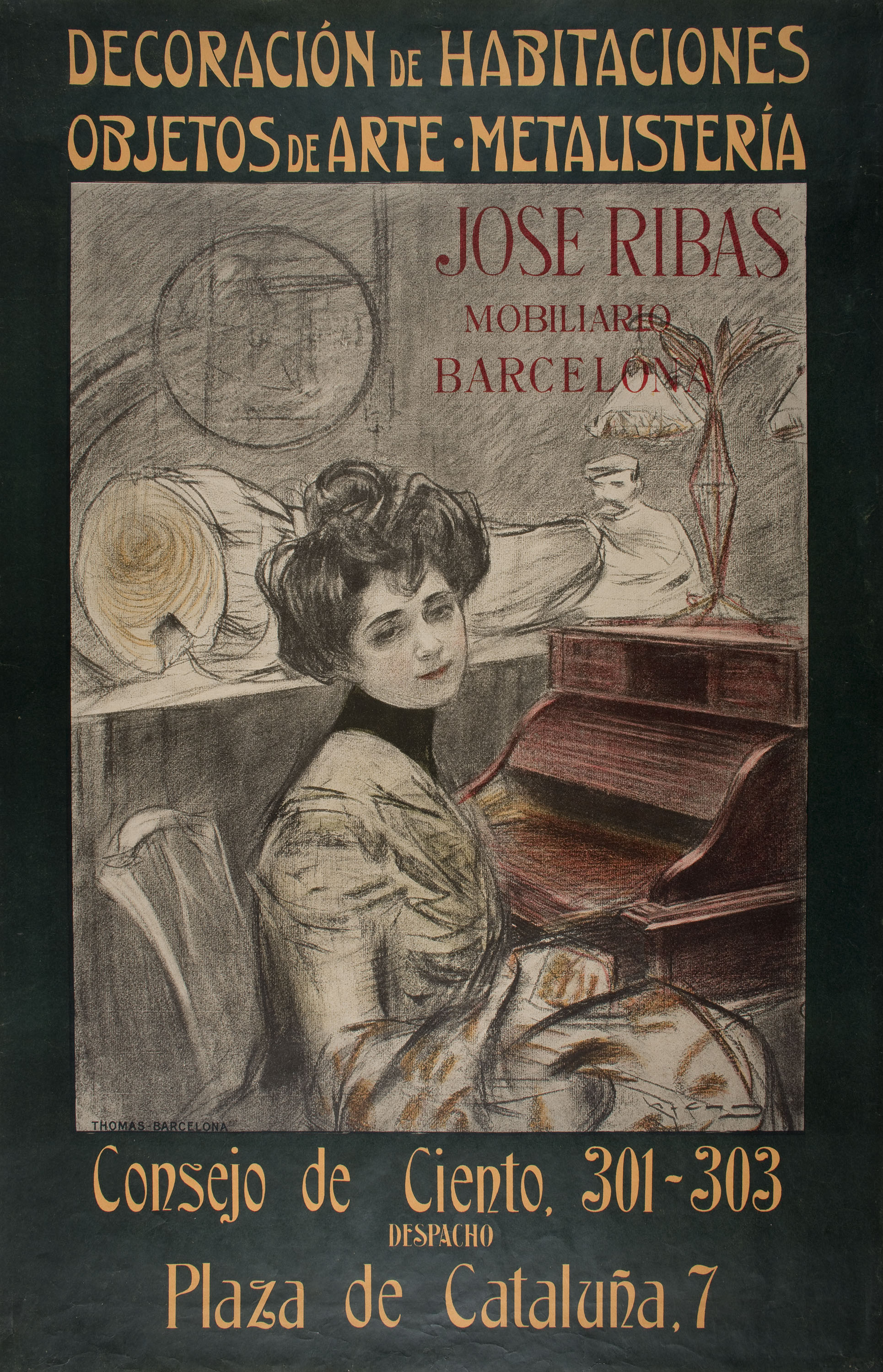 image for: Ramon Casas - José Ribas mobiliario Barcelona - Cap a 1901-1902