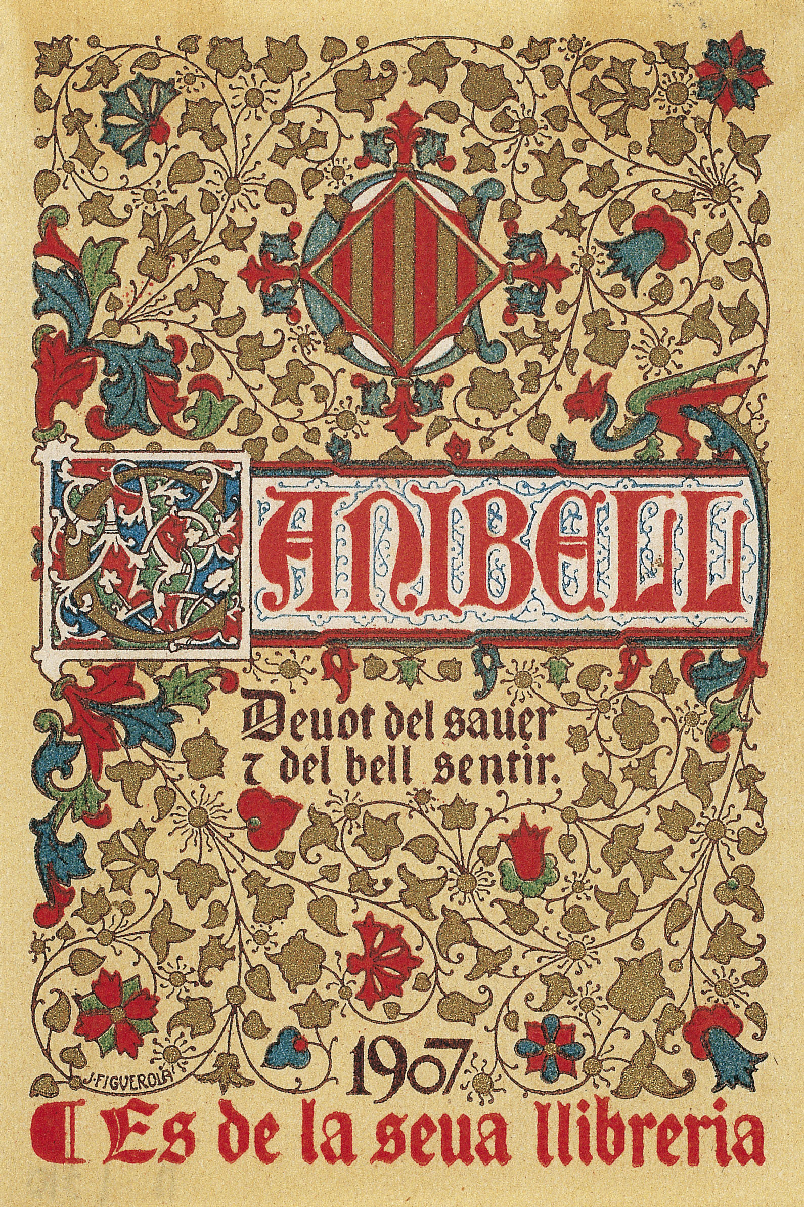 image for: Joaquim Figuerola - Ex-libris Canibell - 1907