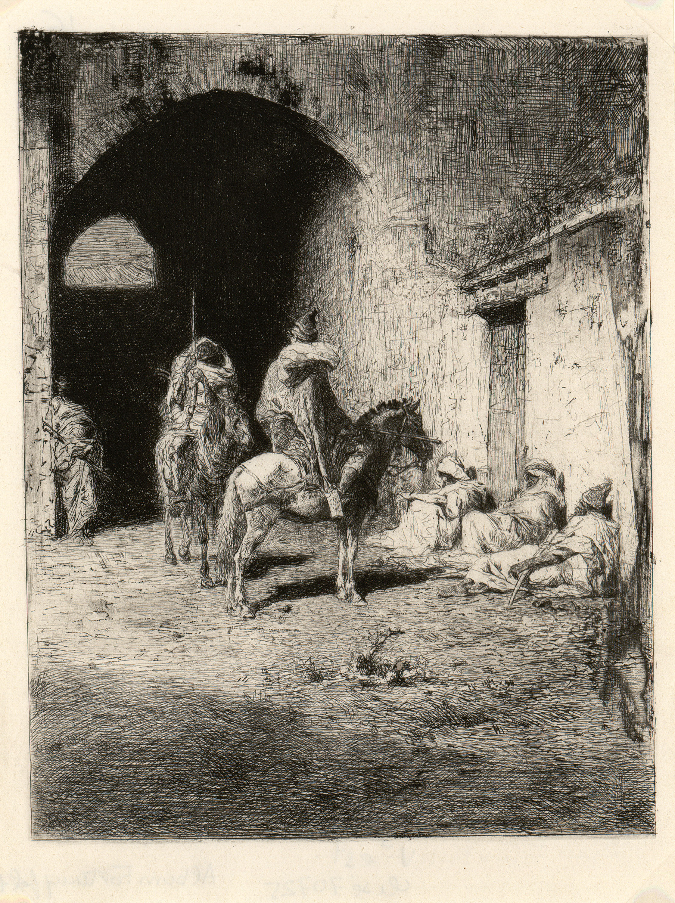 image for: Marià Fortuny - Guàrdia de la qasba a Tetuan - Cap a 1861