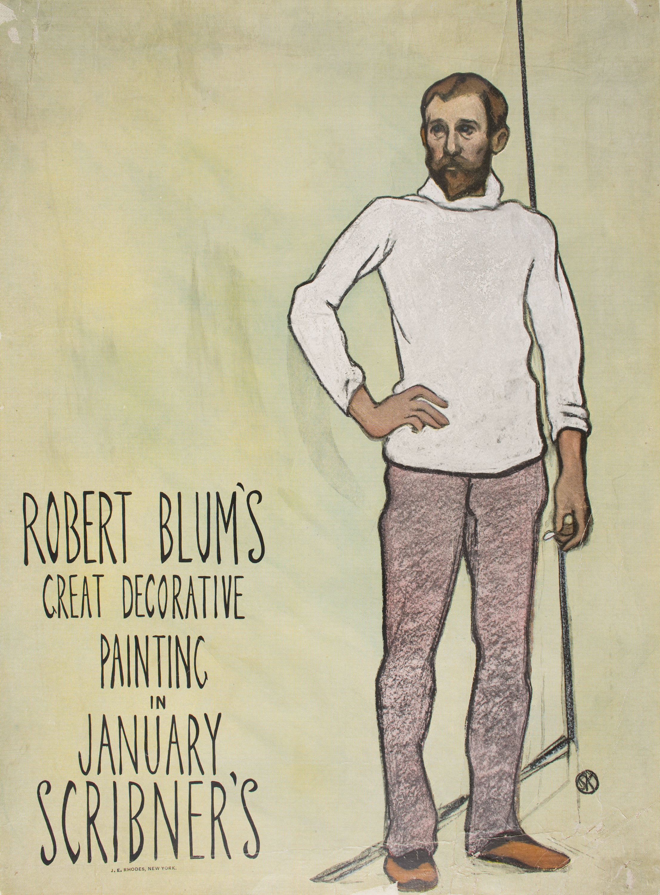 image for: William Sergeant Kendall - Robert Blum's Great Decorative Painting in January Scribner's - Cap a 1895-1896