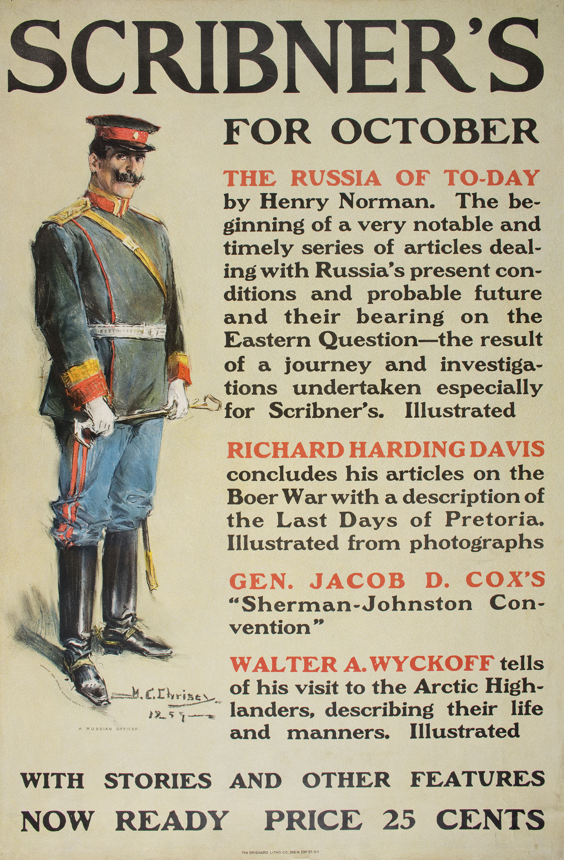 Howard Chandler Christy - Scribner's for October - 1899. Publicat a Nova York el 1900 image for: Howard Chandler Christy - Scribner's for October - 1899. Publicat a Nova York el 1900