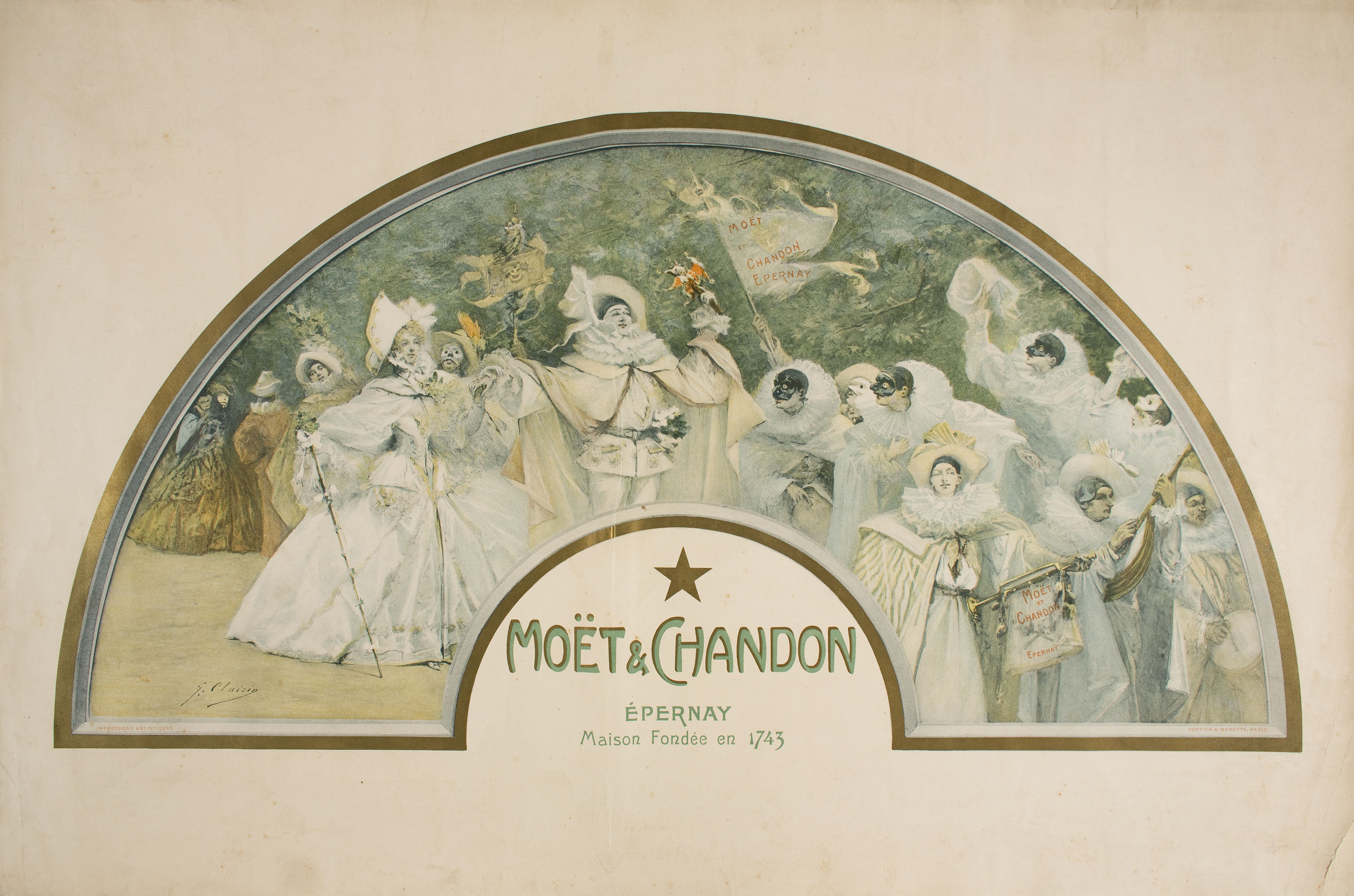 image for: Georges Jules Victor Clairin - Moët & Chandon (L'éventail) - 1900