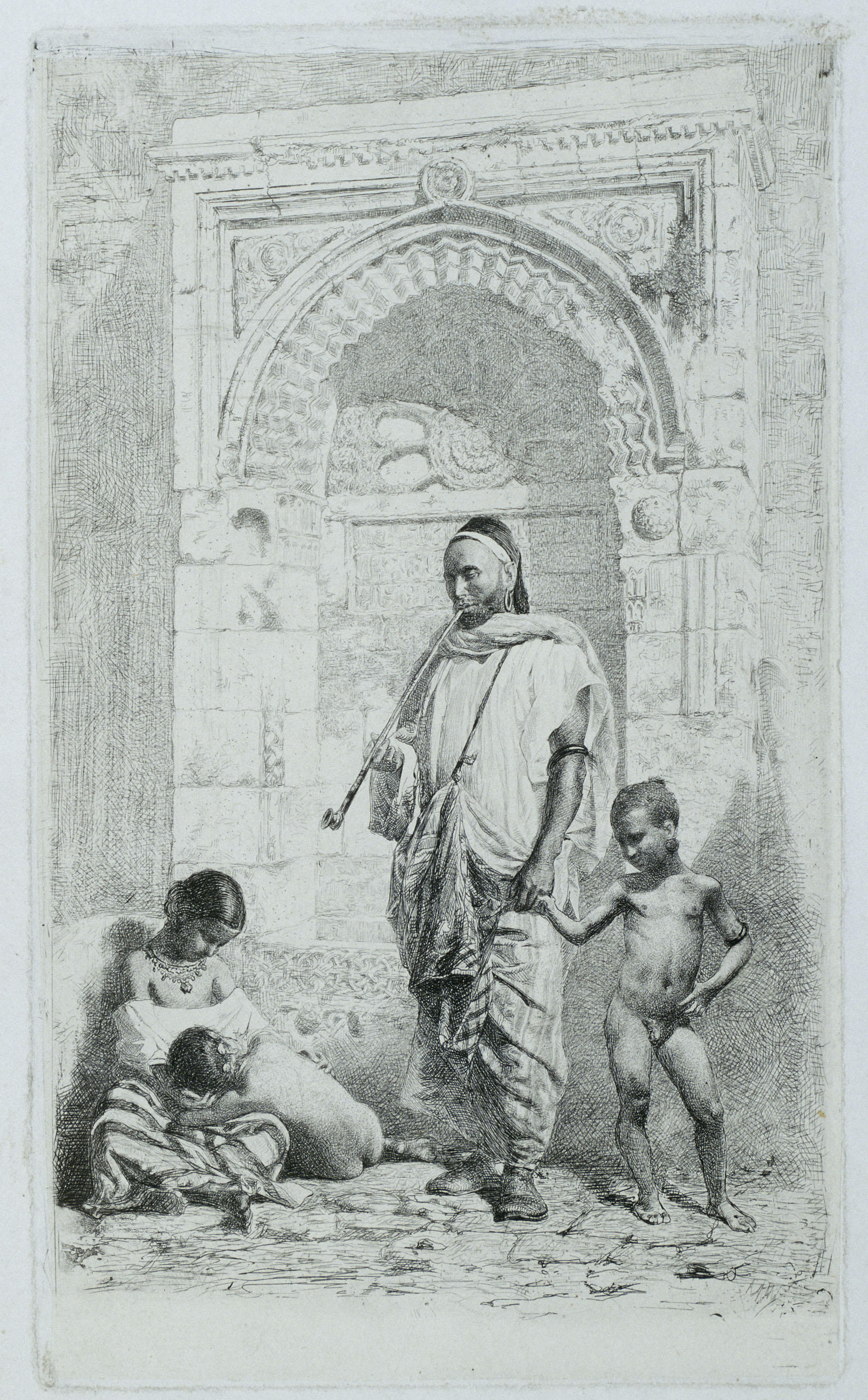 image for: Marià Fortuny - Família marroquina - 1862