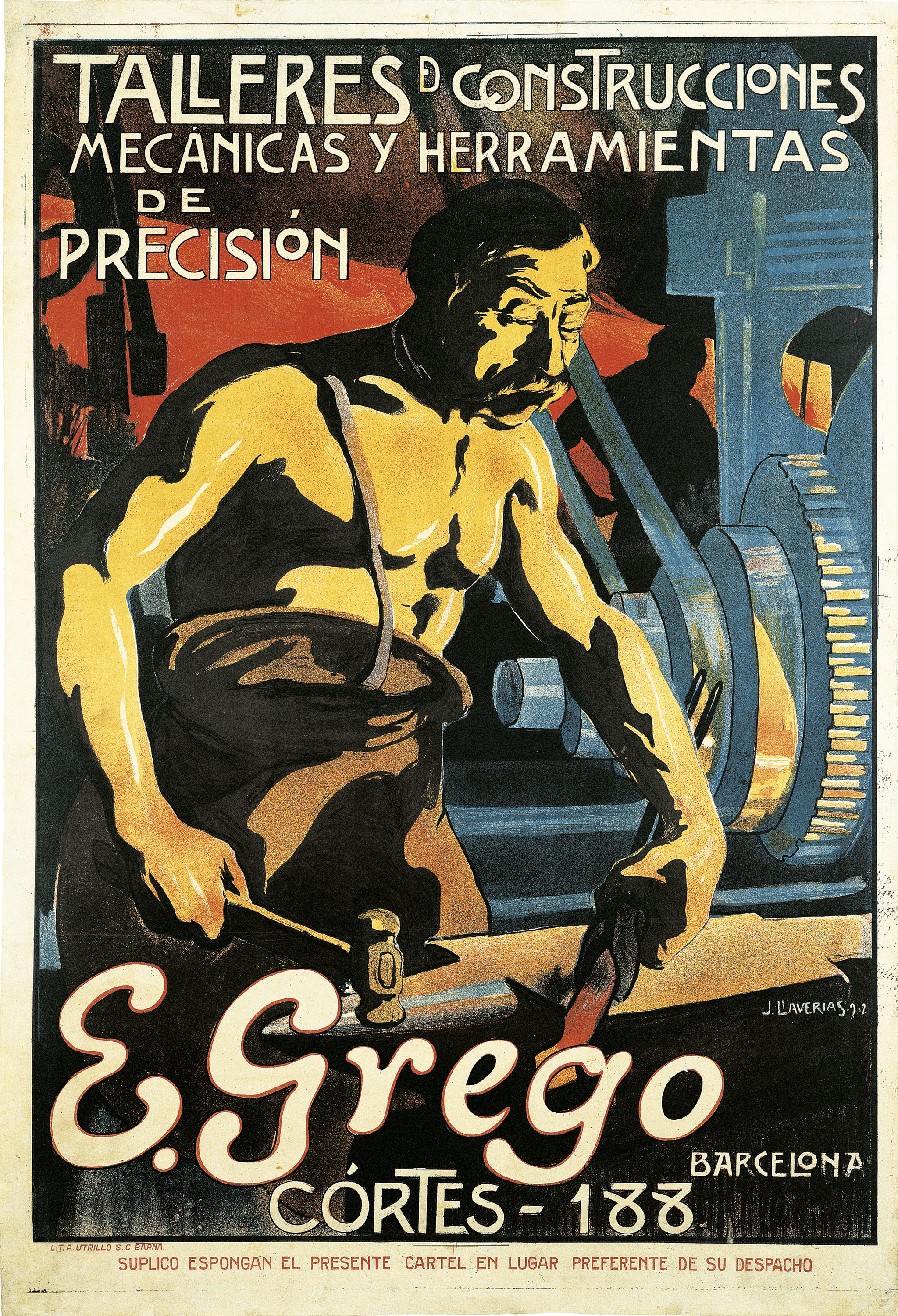 image for: Joan Llaverias - Talleres de construcciones mecánicas y herramientas de precisión E. Grego, Barcelona - 1902