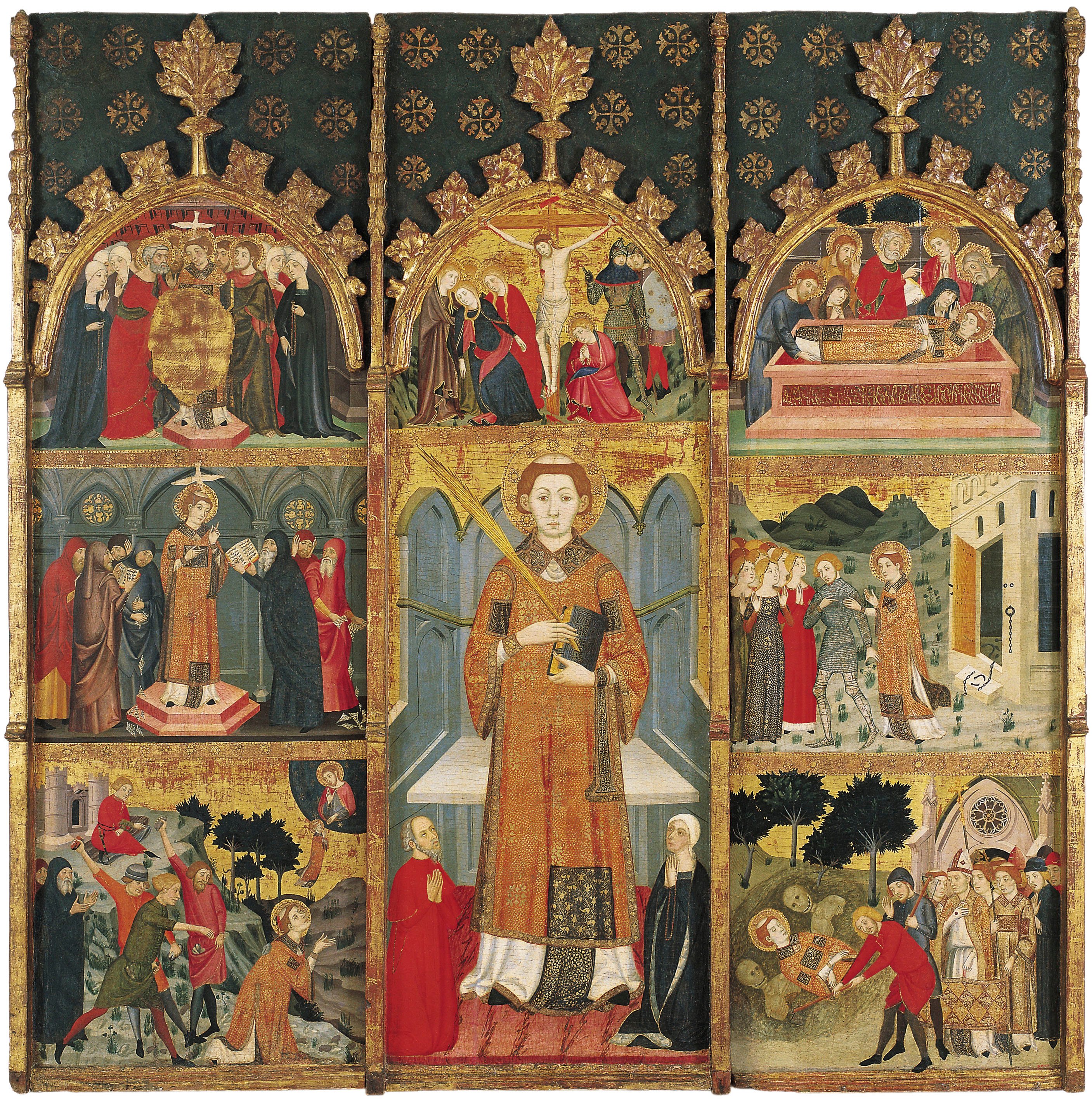 image for: Jaume Serra - Retaule de sant Esteve - Cap a 1385