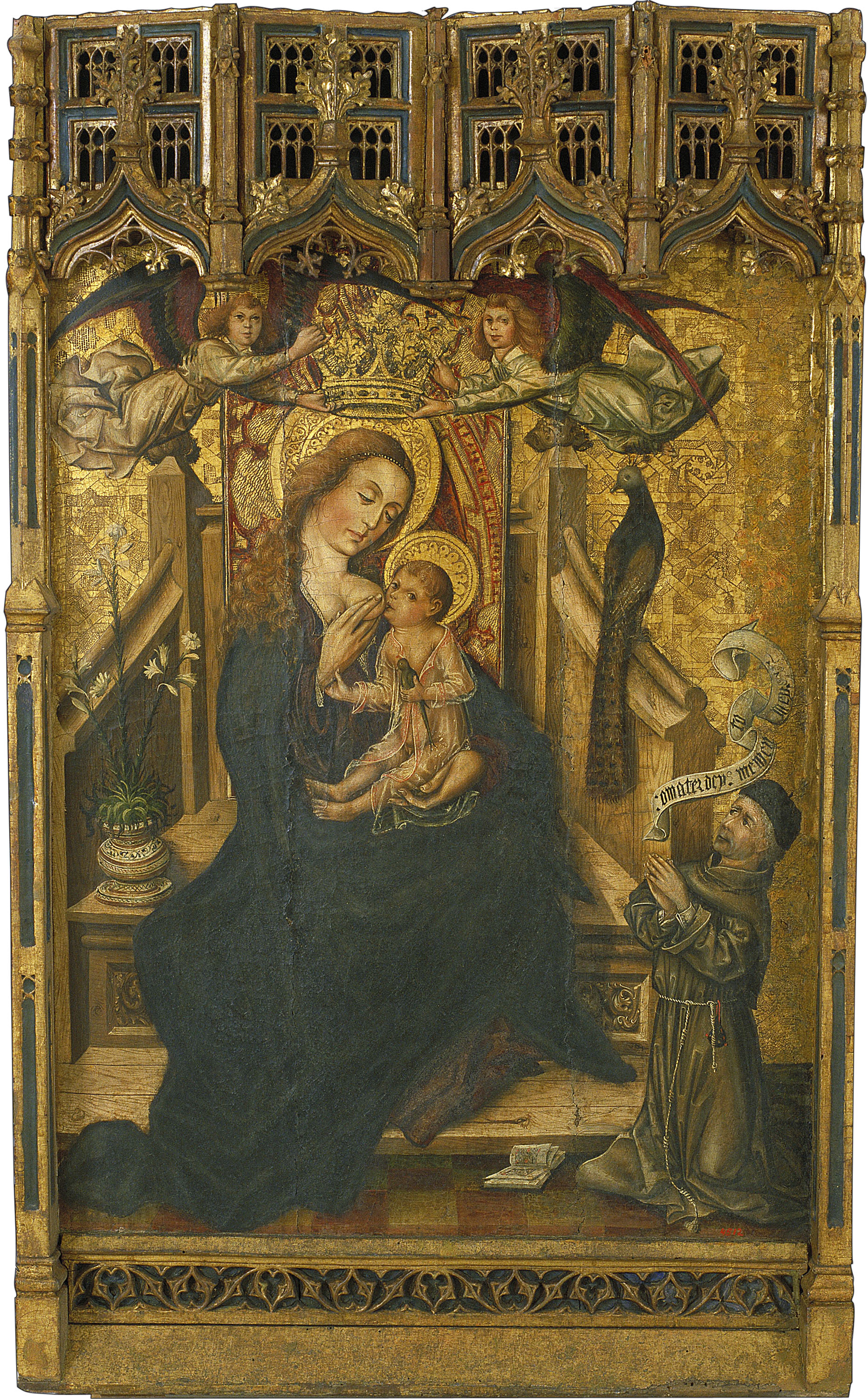 image for: Mestre de Palanquinos - Mare de Déu de la Llet amb un donant - Segona meitat del segle XV