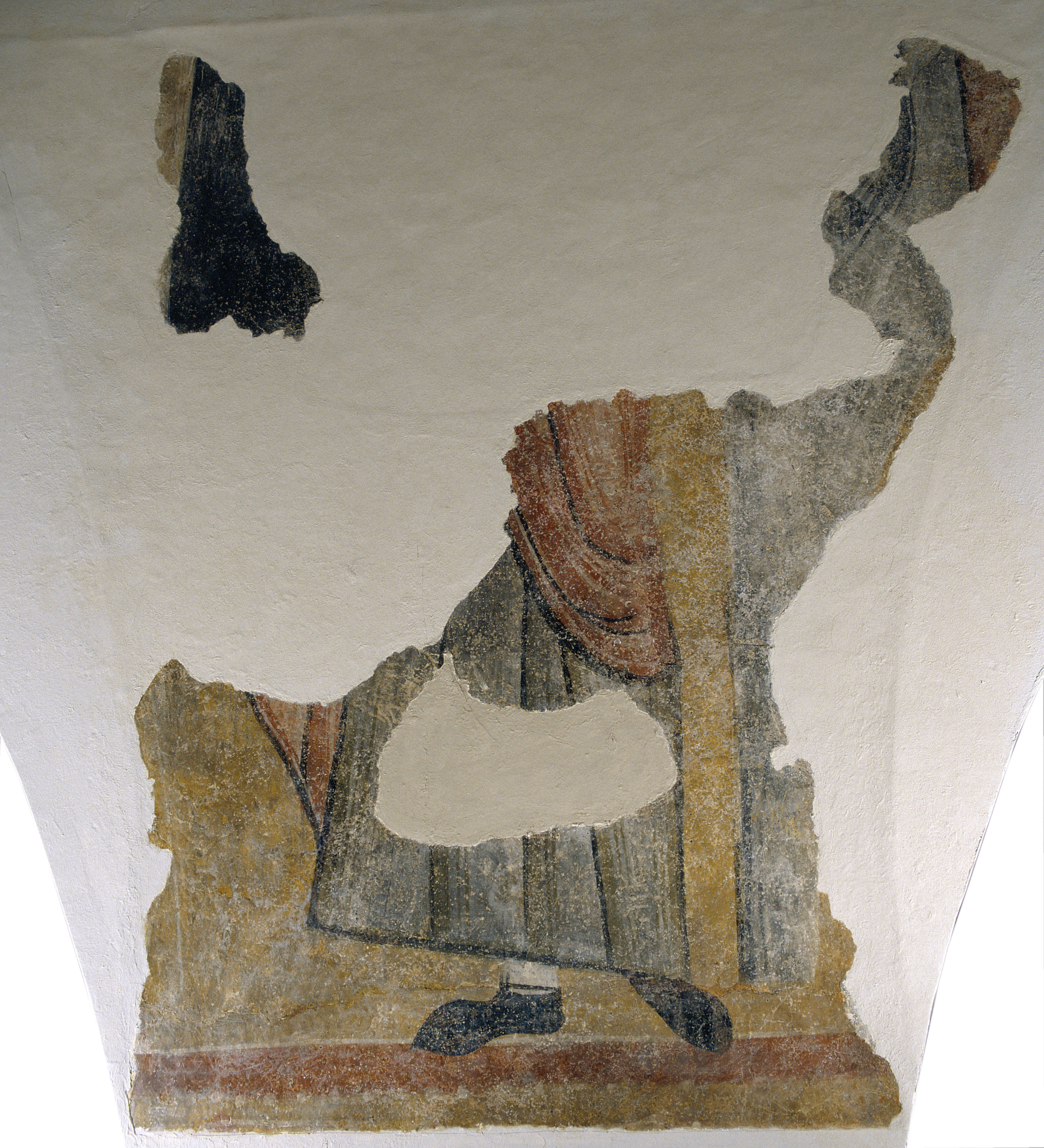 image for: Mestre de Boí - Vestigis d'una figura de sant de Sant Joan de Boí - Cap a 1100