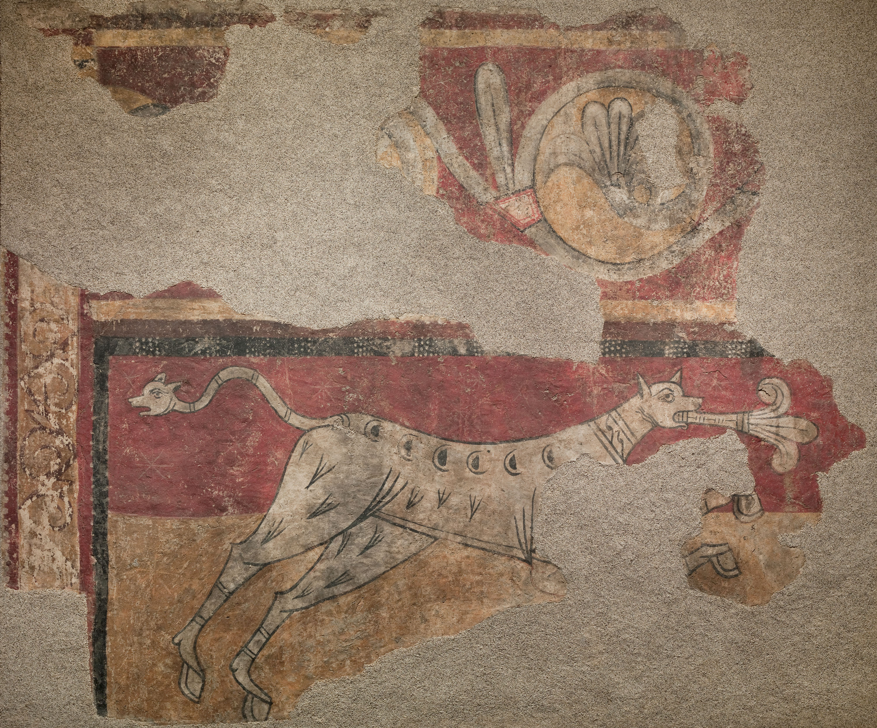 image for: Mestre de Boí - Quadrúpede amb flor de lis de Sant Joan de Boí - Cap a 1100