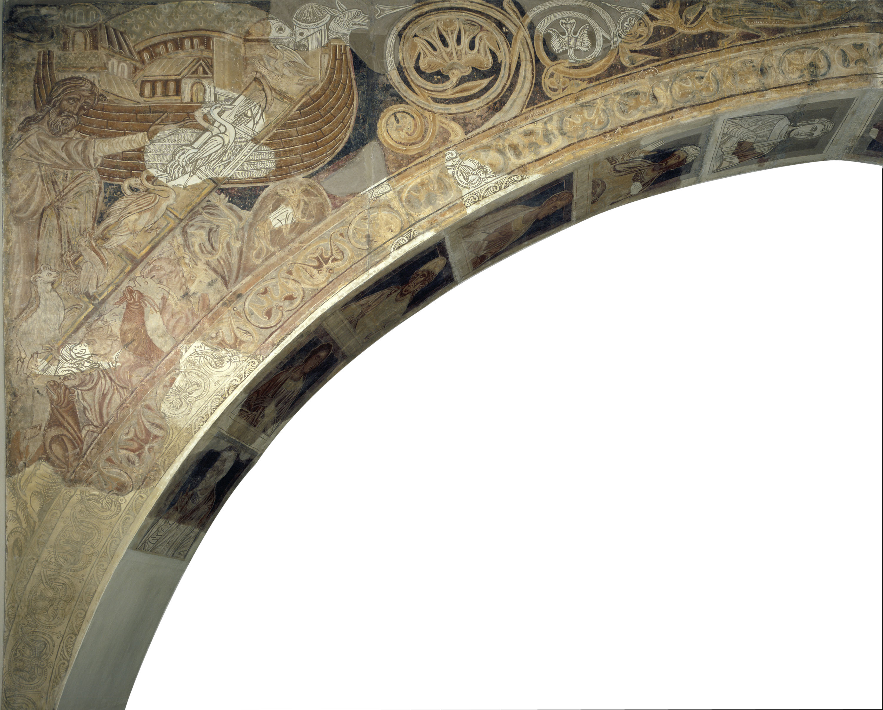 image for: Mestre de la sala capitular de Sixena - Noè fa entrar els animals a l'arca, de la sala capitular de Sixena - Entre 1196-1208