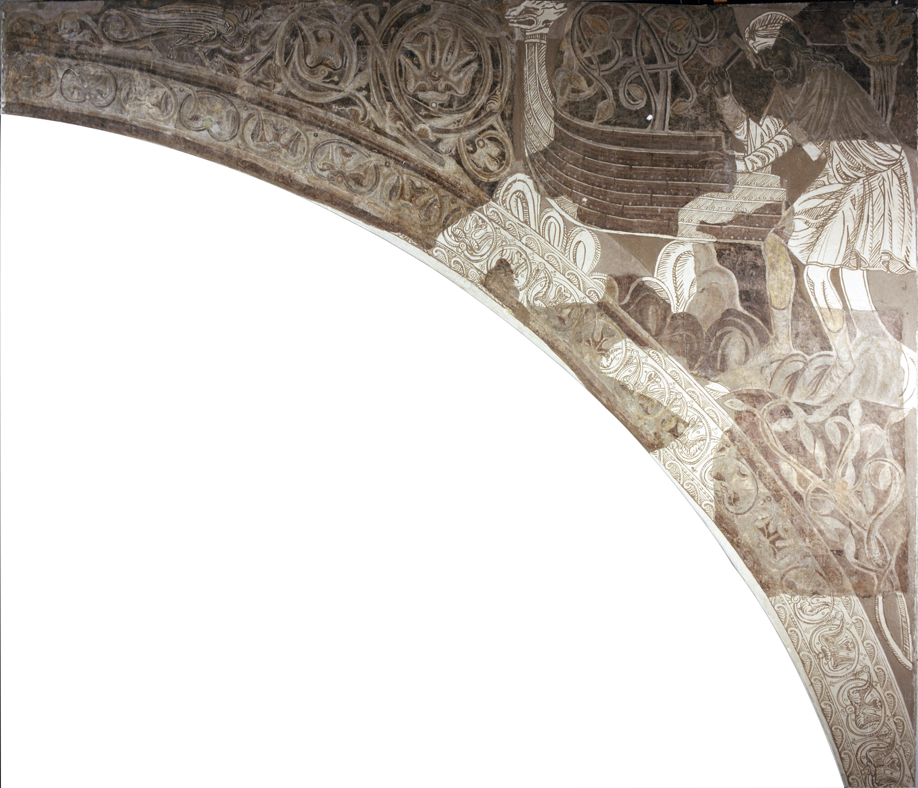 image for: Mestre de la sala capitular de Sixena - Noè construeix l'arca, de la sala capitular de Sixena - Entre 1196-1208